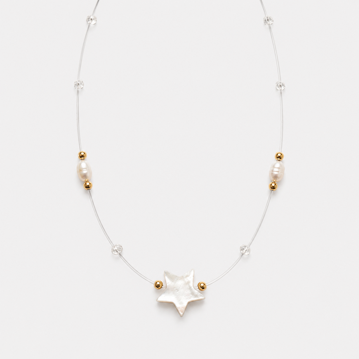 OCEAN FAIRY - MOTHER OF PEARL & PEARLS (GOLD-FILLED)
