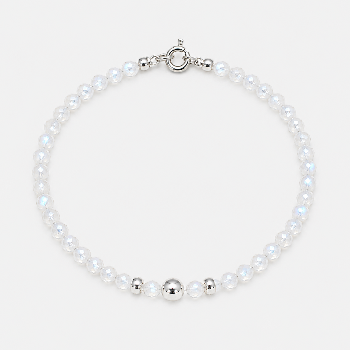 MOON PHASES BRACELET - MOONSTONE (SILVER)