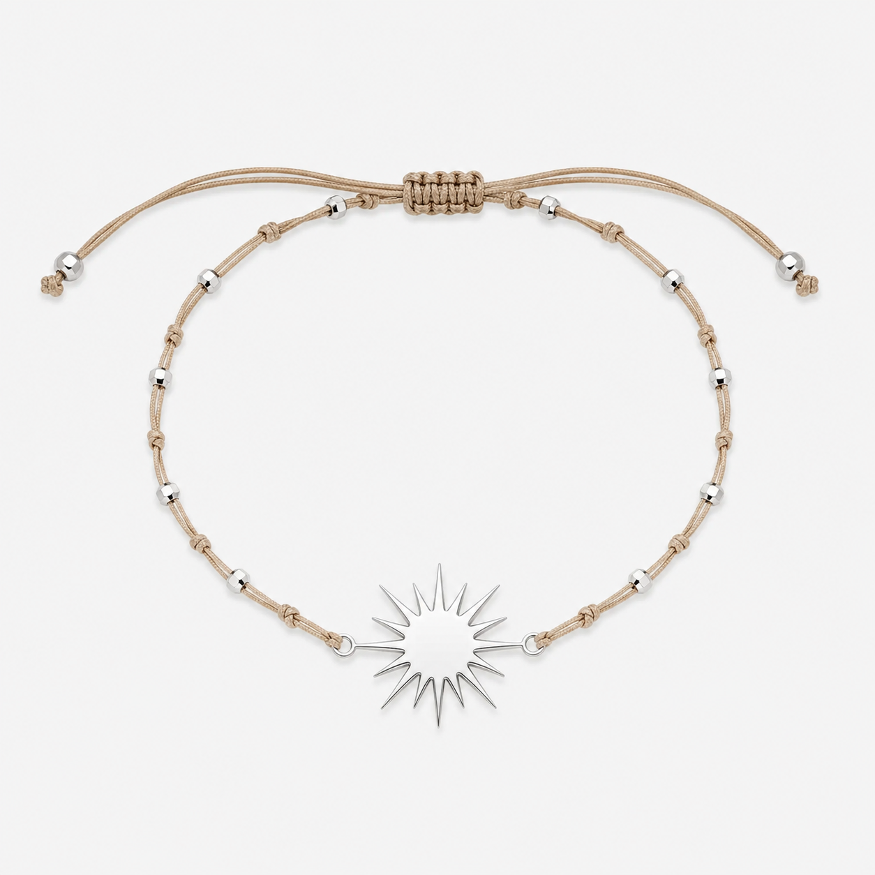 SOLEIL ANKLET - BEIGE (SILVER)