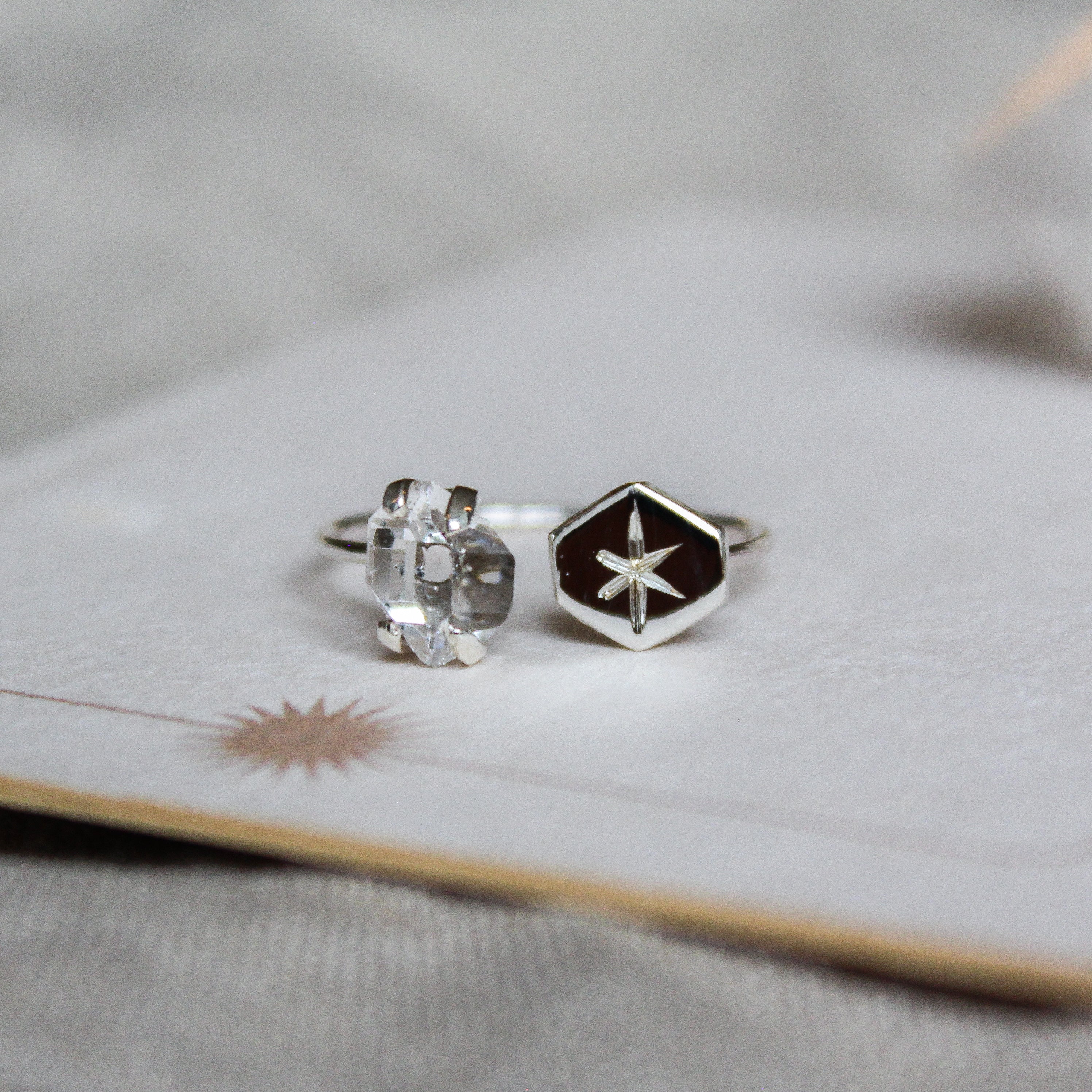 POLARIS RING - HERKIMER (SILVER)