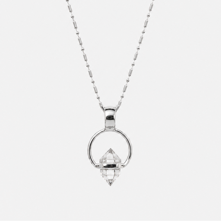 VIDA NECKLACE - HERKIMER (SILVER)