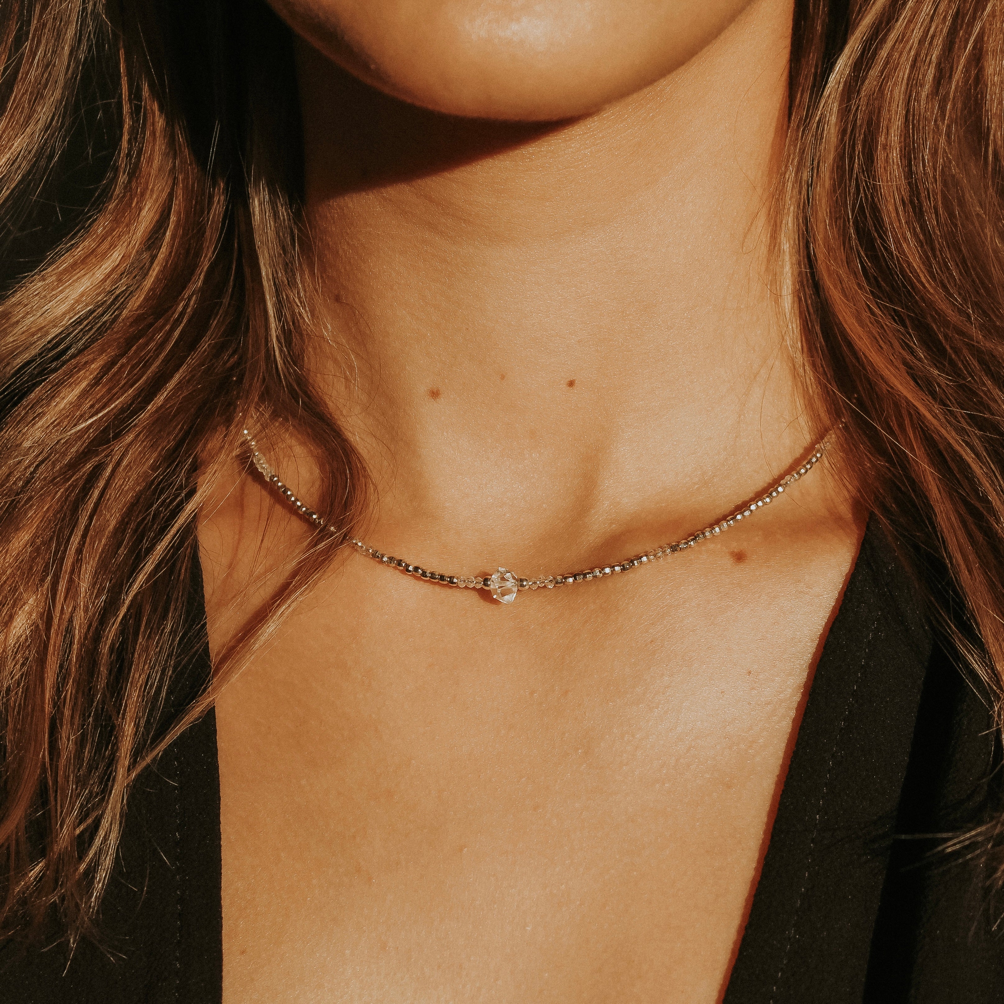 STARLIGHT NECKLACE - HERKIMER (SILVER)