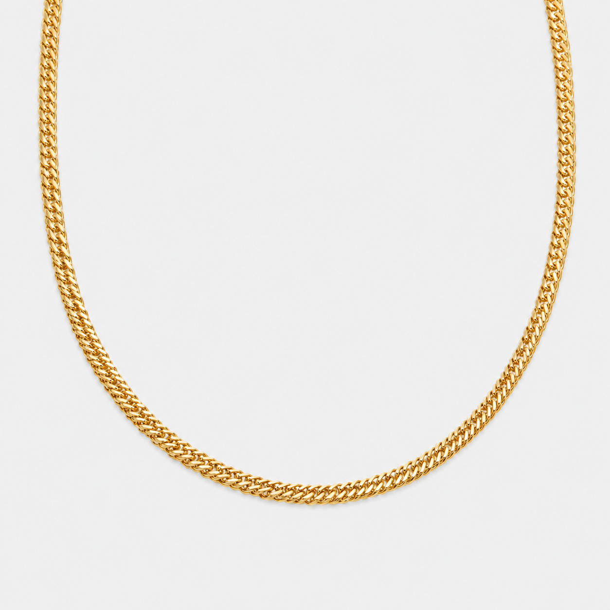 CURB CHOKER CHAIN (GOLD-PLATED)