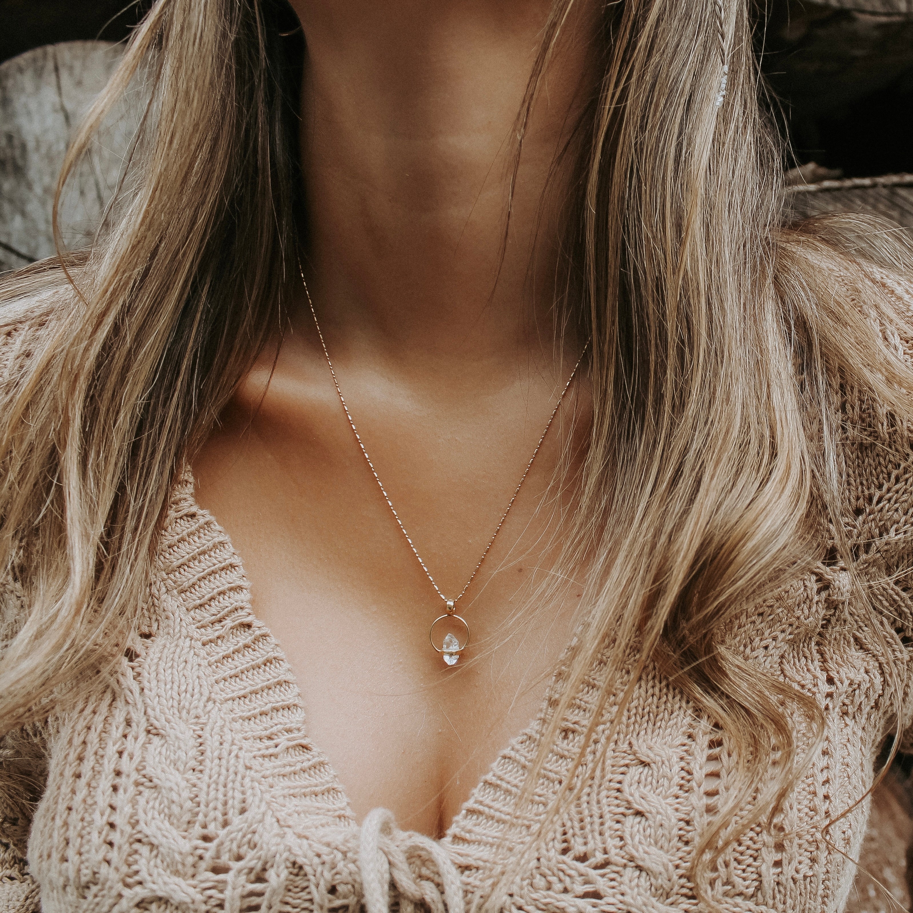 VIDA NECKLACE - HERKIMER (GOLD PLATED)