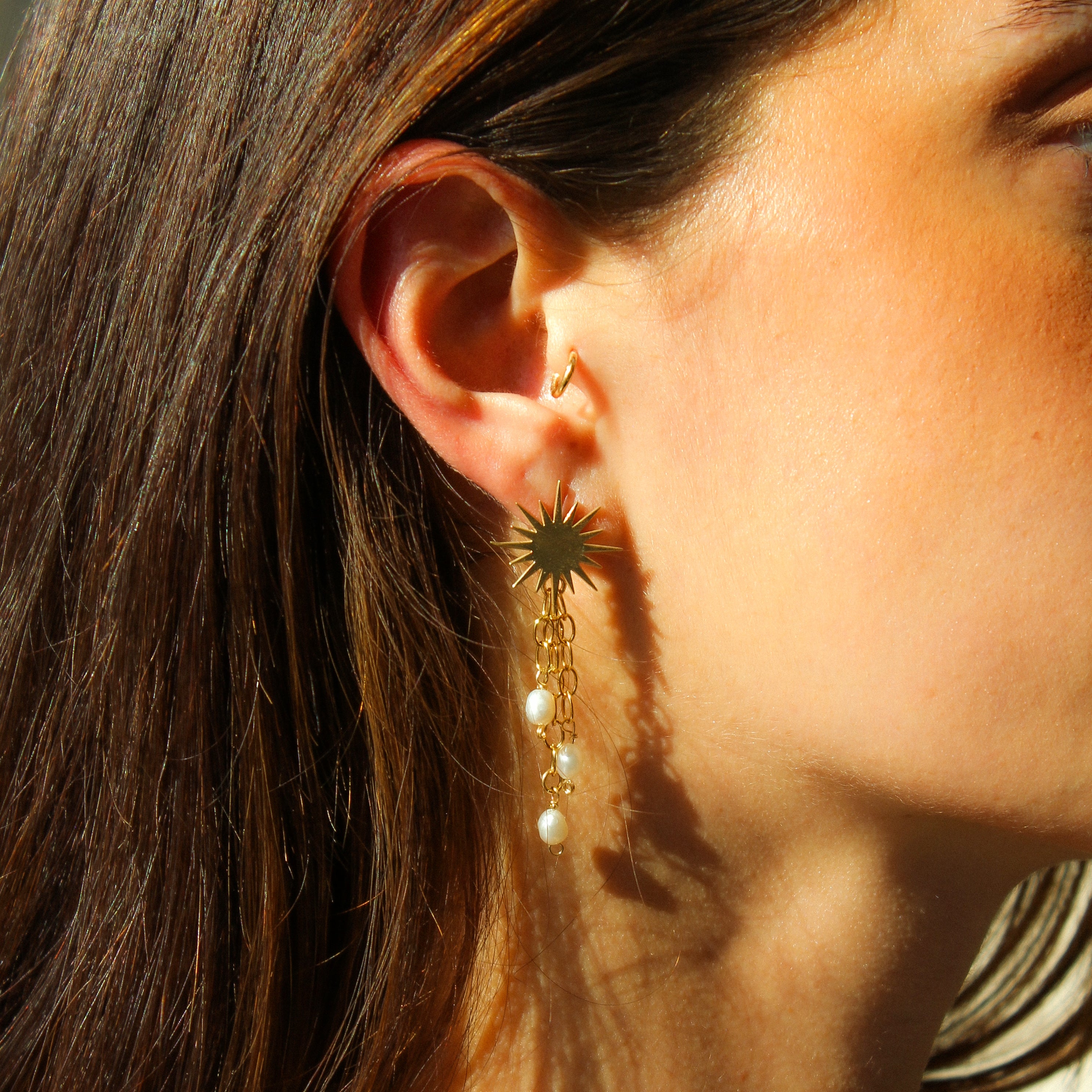 SOLEIL EARRINGS - FRESH WATER PEARLS (GOLD PLATED)