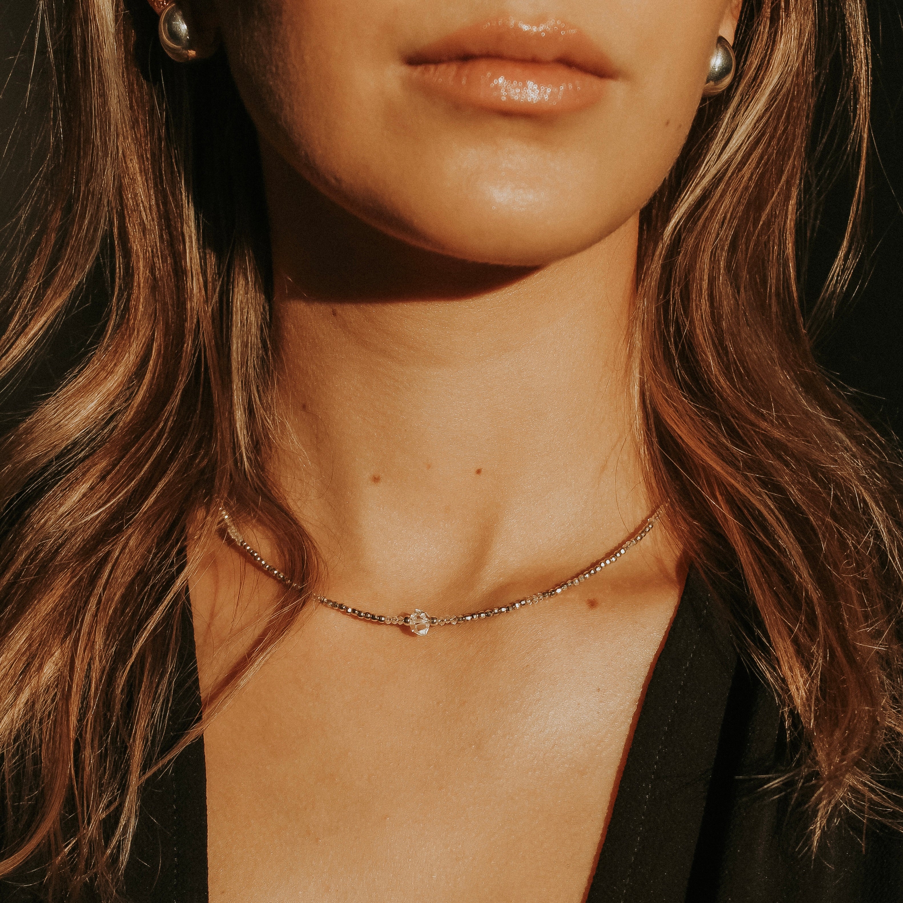 STARLIGHT NECKLACE - HERKIMER (SILVER)