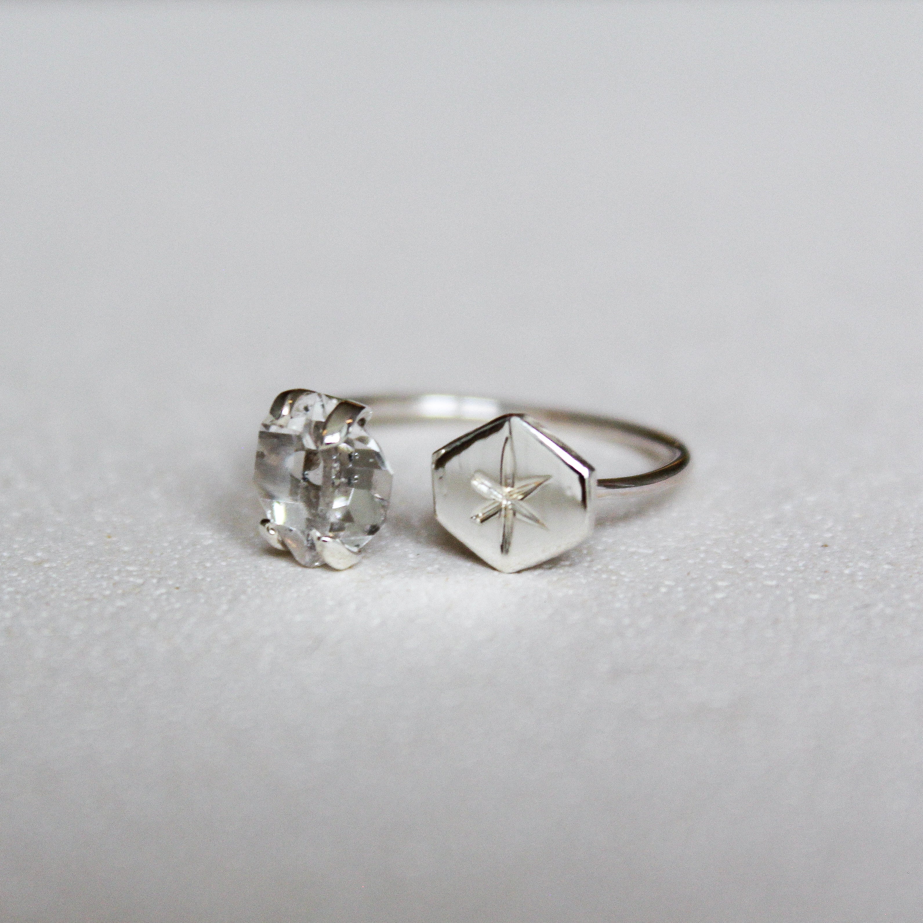 POLARIS RING - HERKIMER (SILVER)