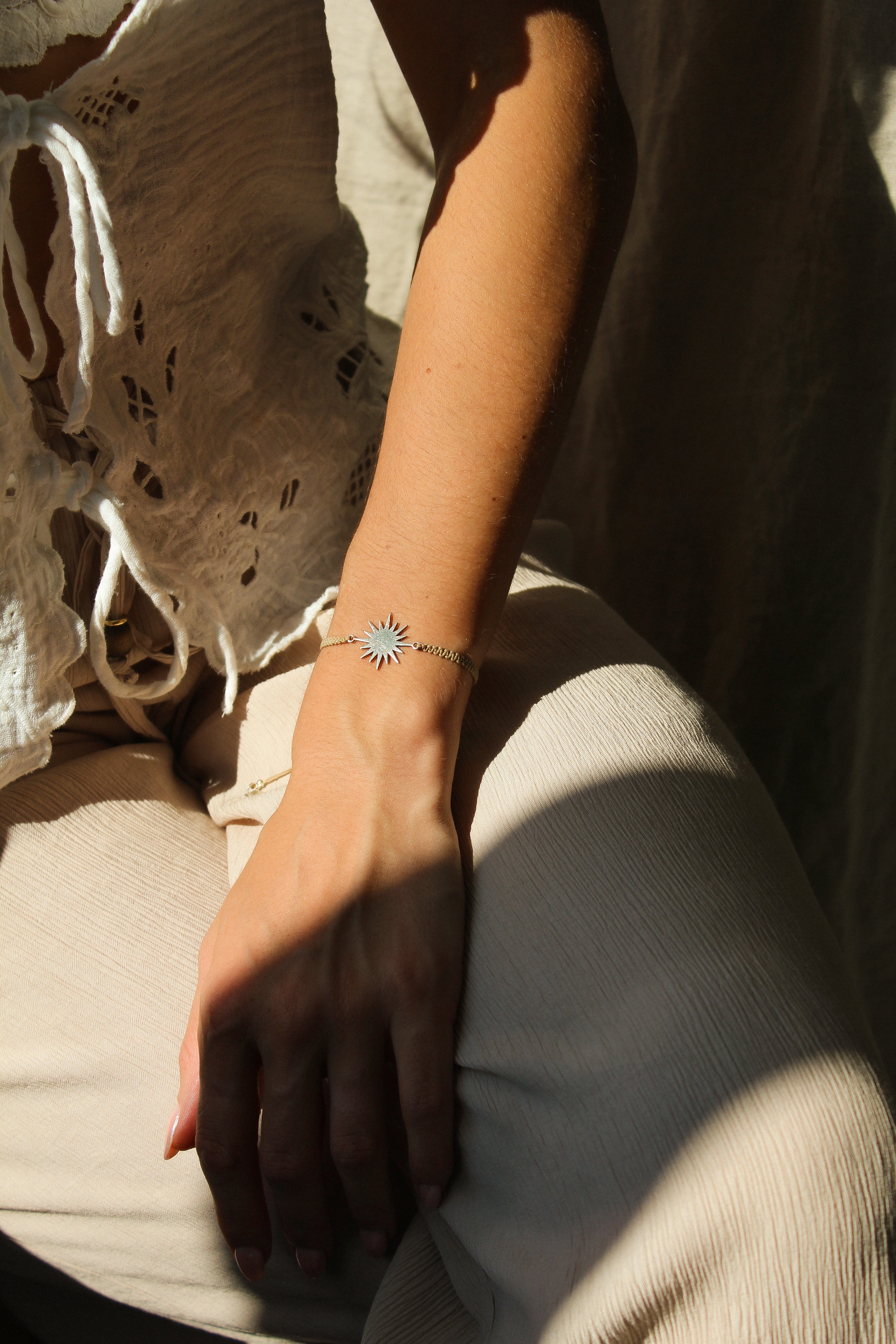 SOLEIL BRACELET - BEIGE (SILVER)