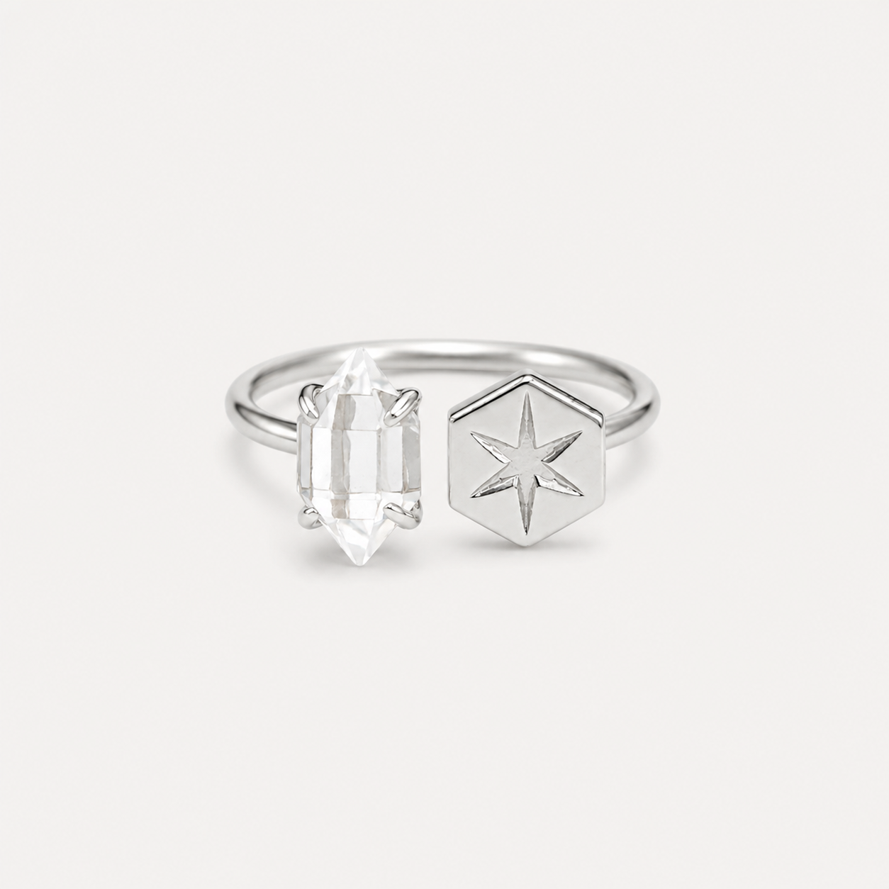 POLARIS RING - HERKIMER (SILVER)