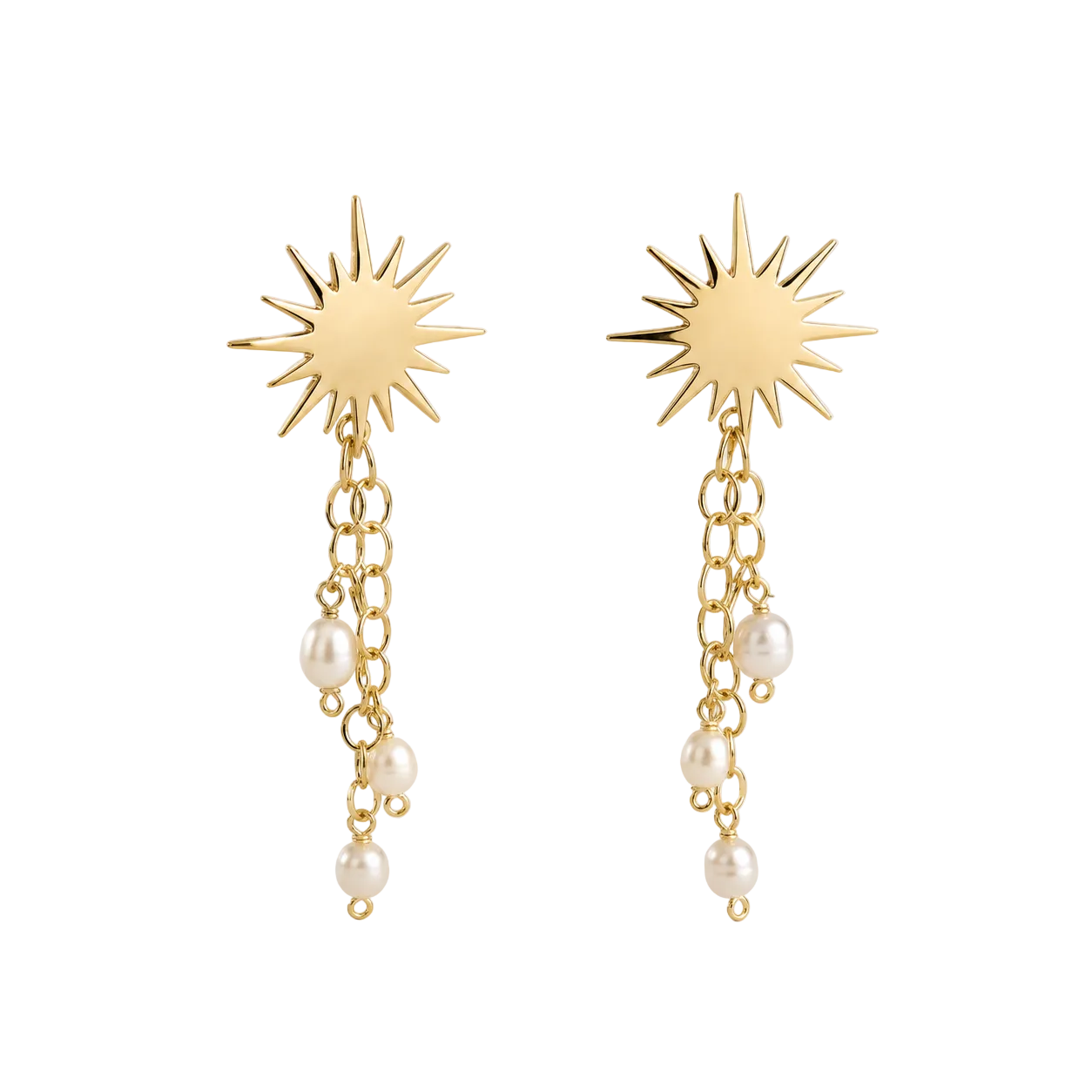 SOLEIL EARRINGS - FRESH WATER PEARLS (GOLD PLATED)