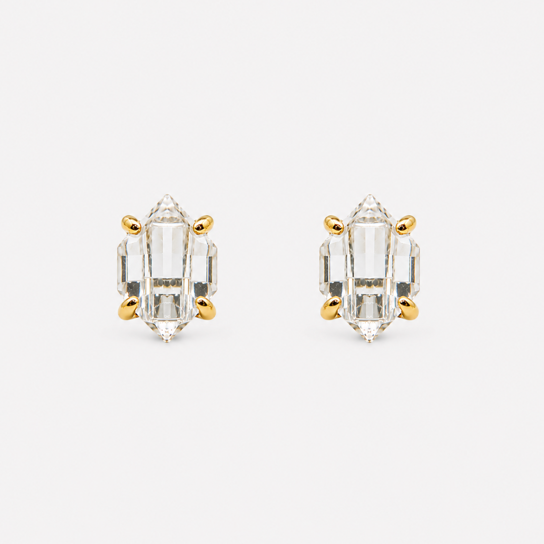 MINI STUD - HERKIMER (GOLD PLATED)