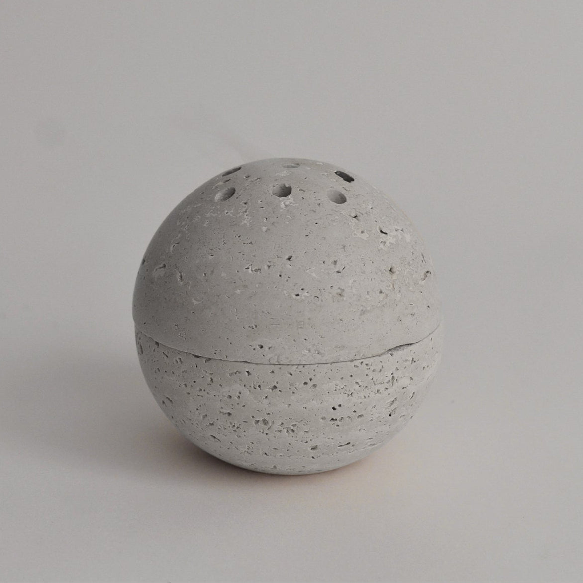 TRAVERTINE STONE INCENSE SPHERE
