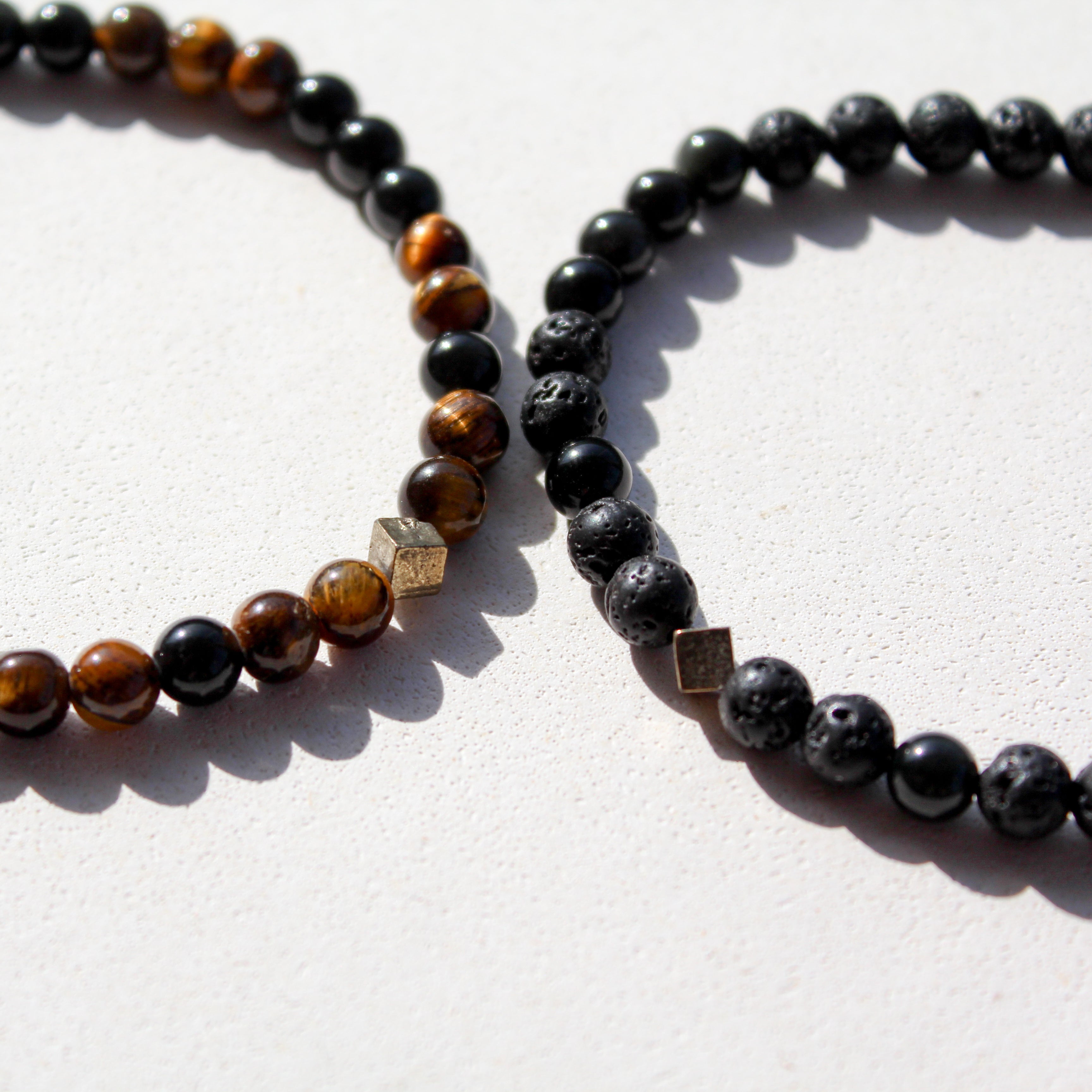 WILLPOWER BRACELET - OBSIDIAN, TIGERE EYE & PYRITE