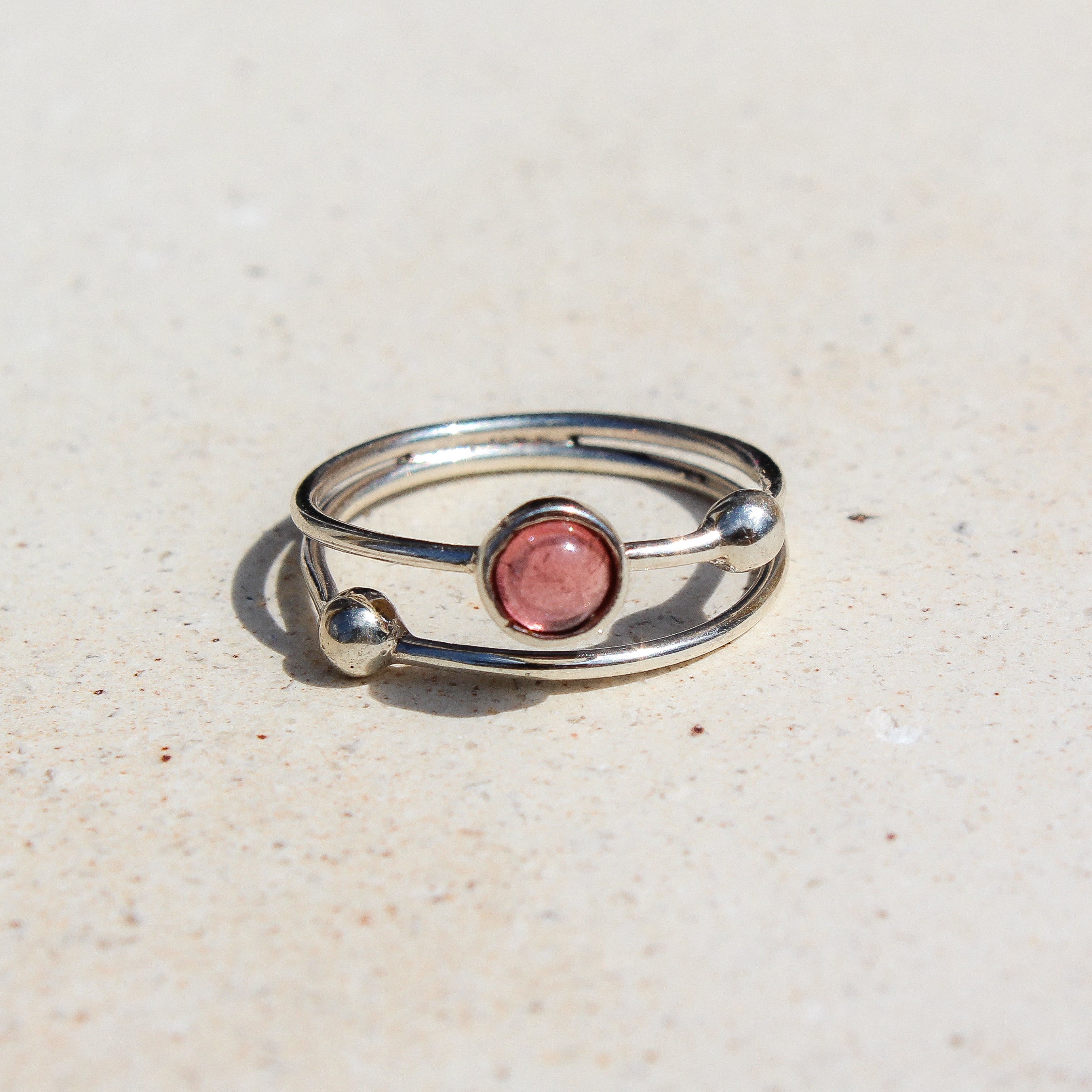 GALAXY RING - PINK TOURMALINE (SILVER)