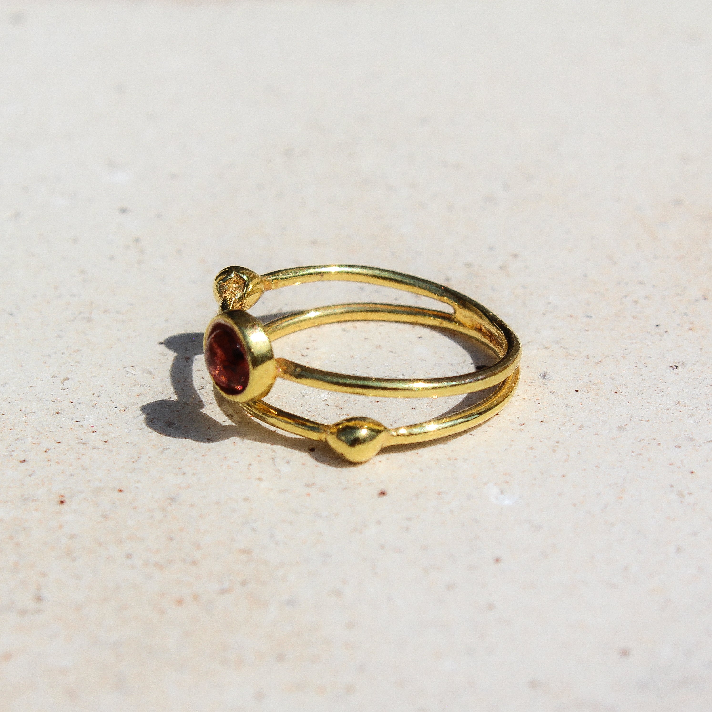GALAXY RING - PINK TOURMALINE (GOLD PLATED)