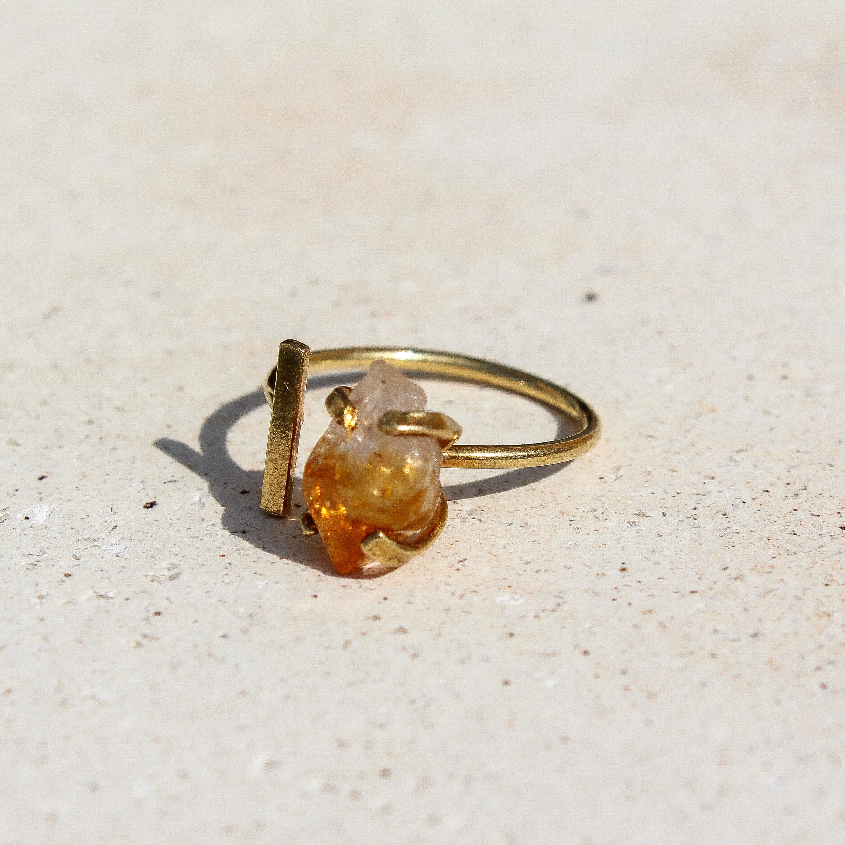 HALLEY RING - CITRINE (GOLD PLATED)