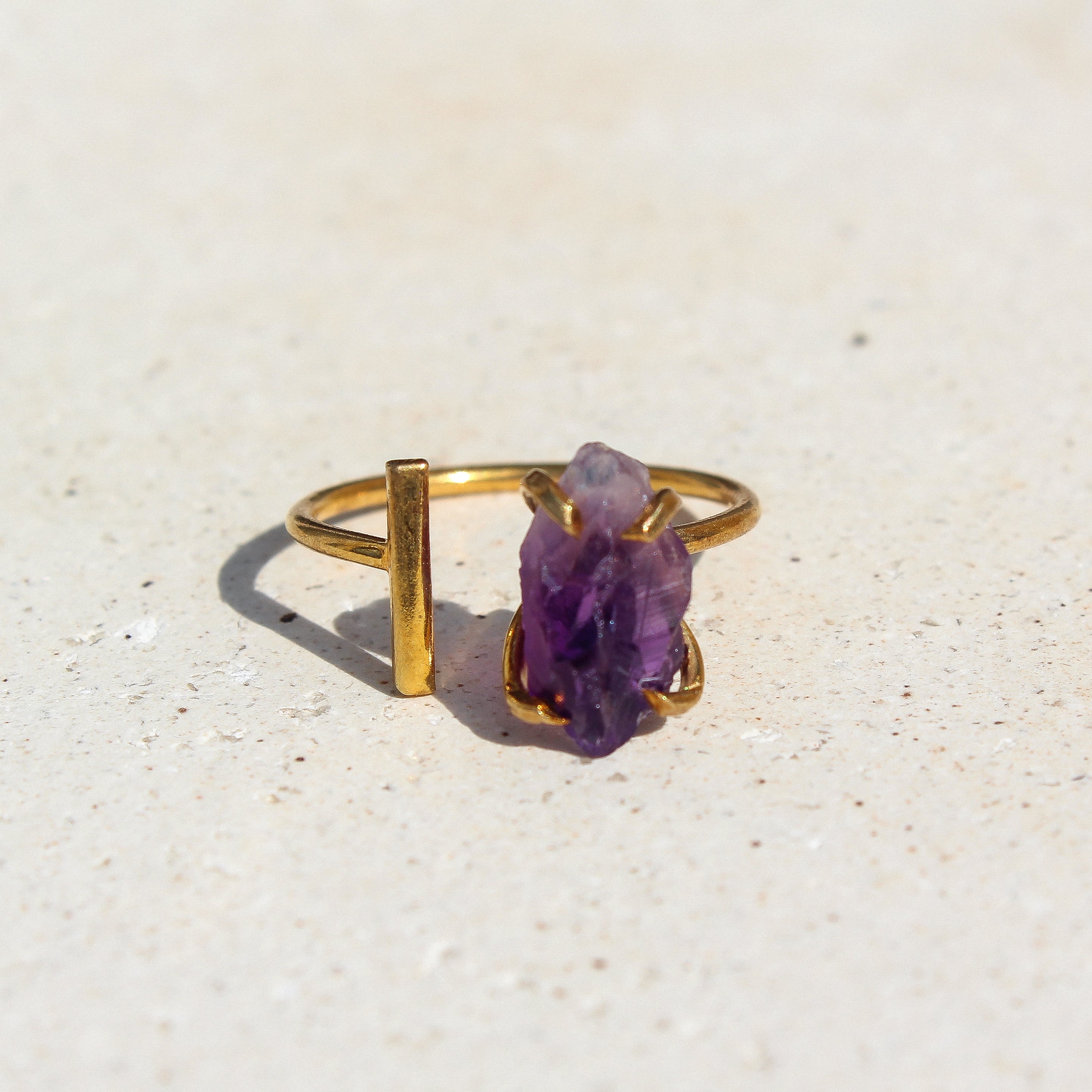 HALLEY RING - AMETHYST (GOLD PLATED)