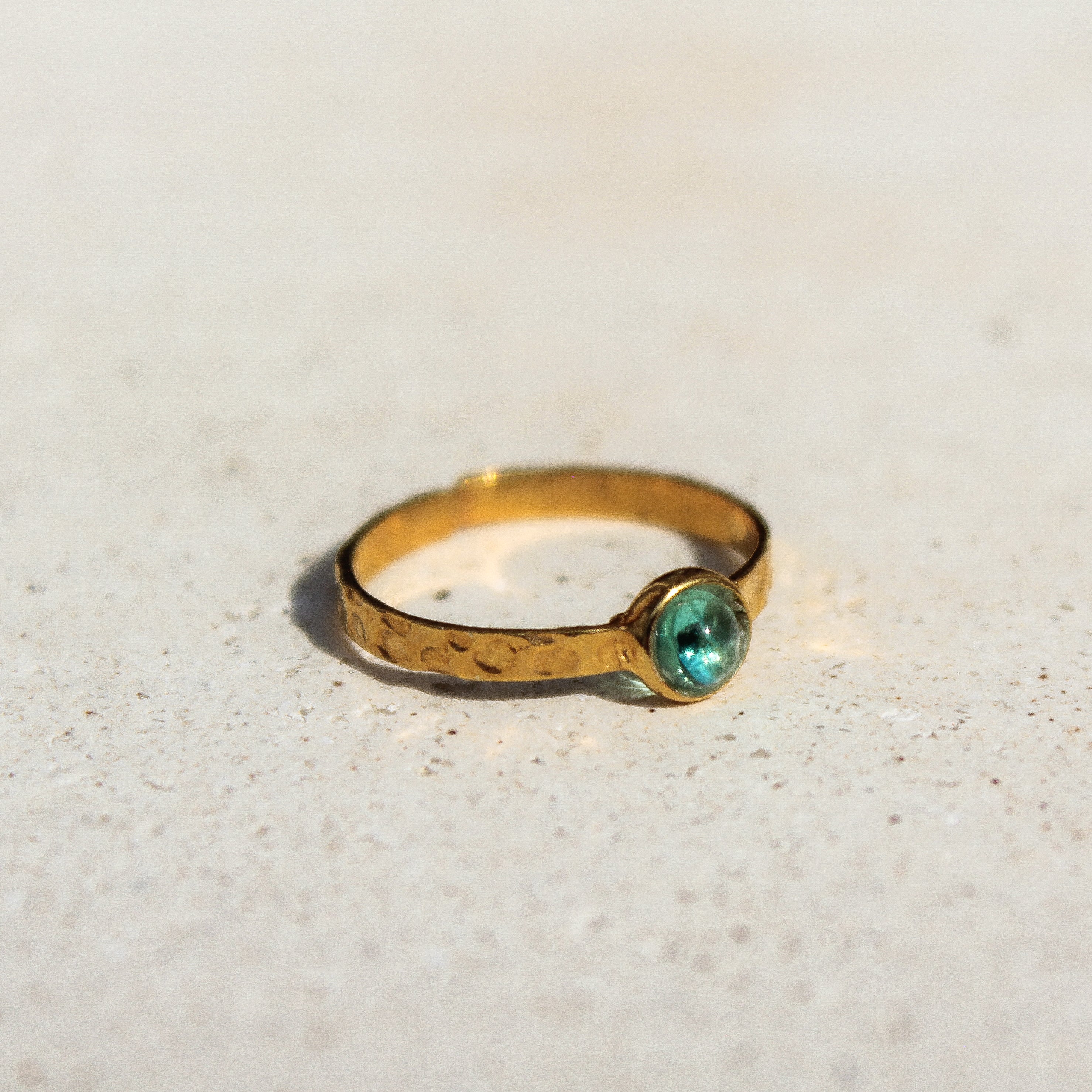 MOONS SHADES - GREEN TOURMALINE (GOLD PLATED)