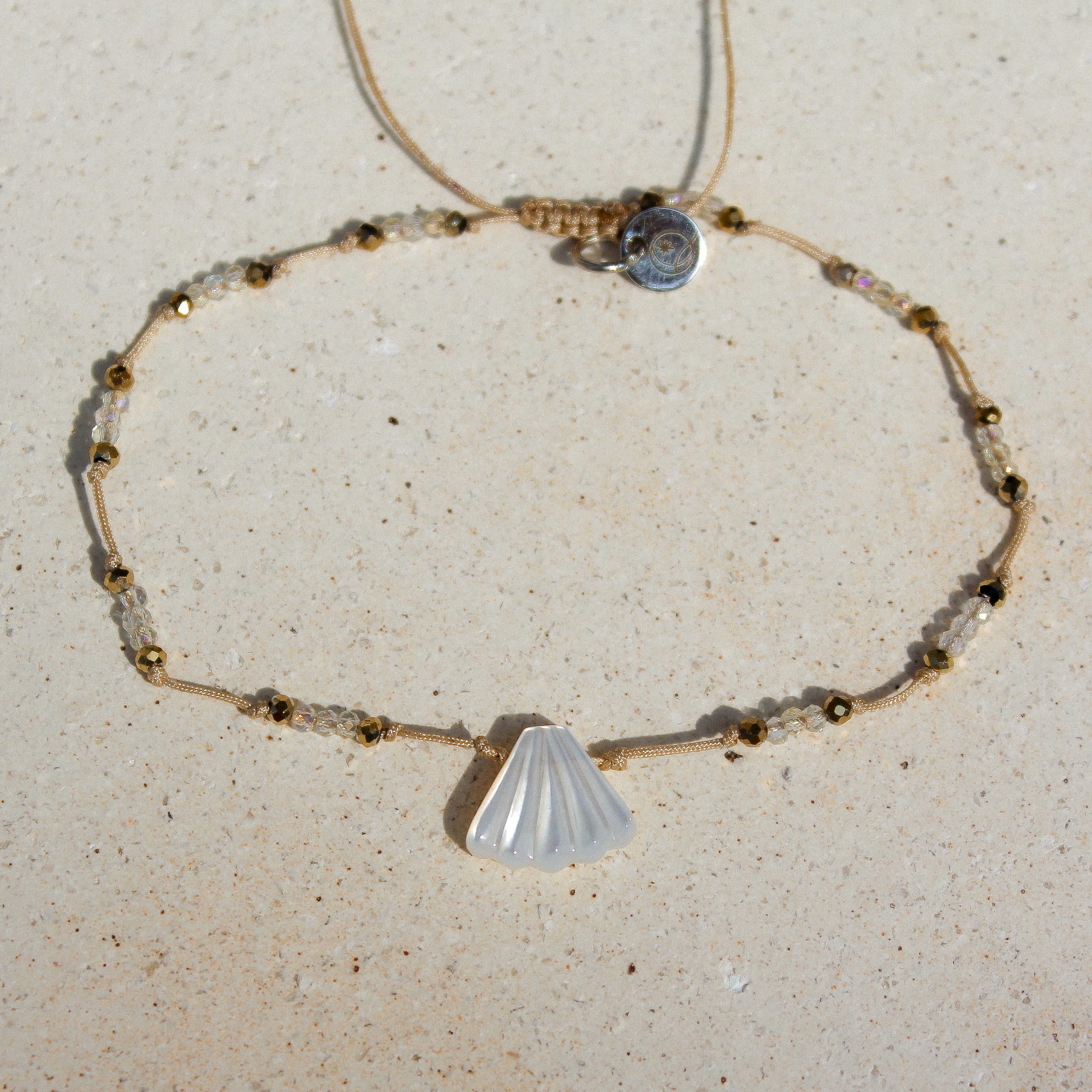 MERMAID ANKLET - MOTHER OF PEARL SHELL & BEADS