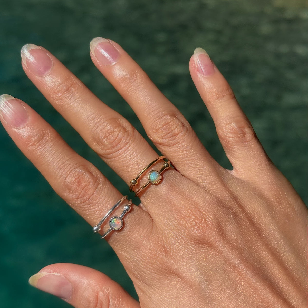 GALAXY RING - ETHIOPIAN OPAL (SILVER)
