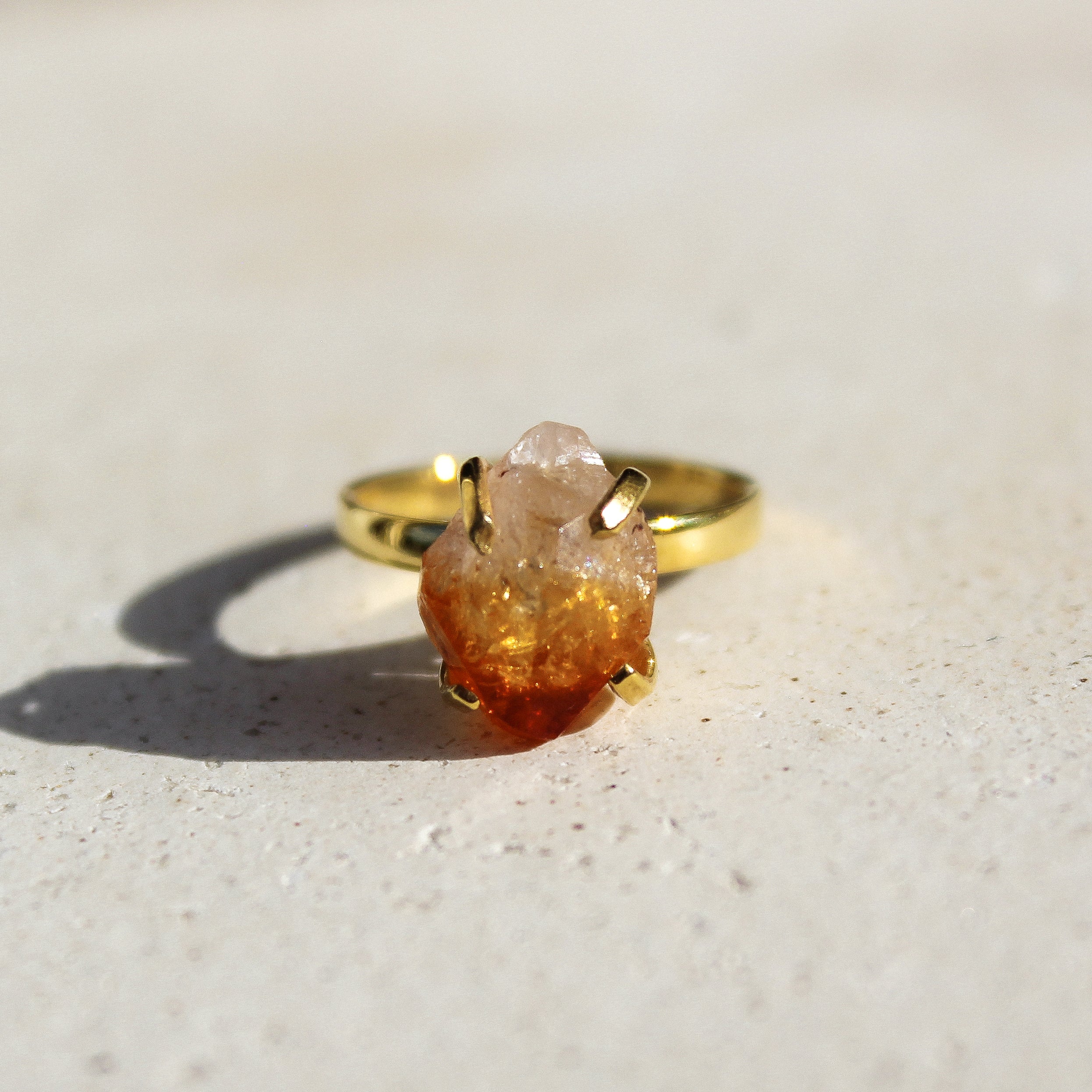 CLASSIC RING - CITRINE (GOLD PLATED)