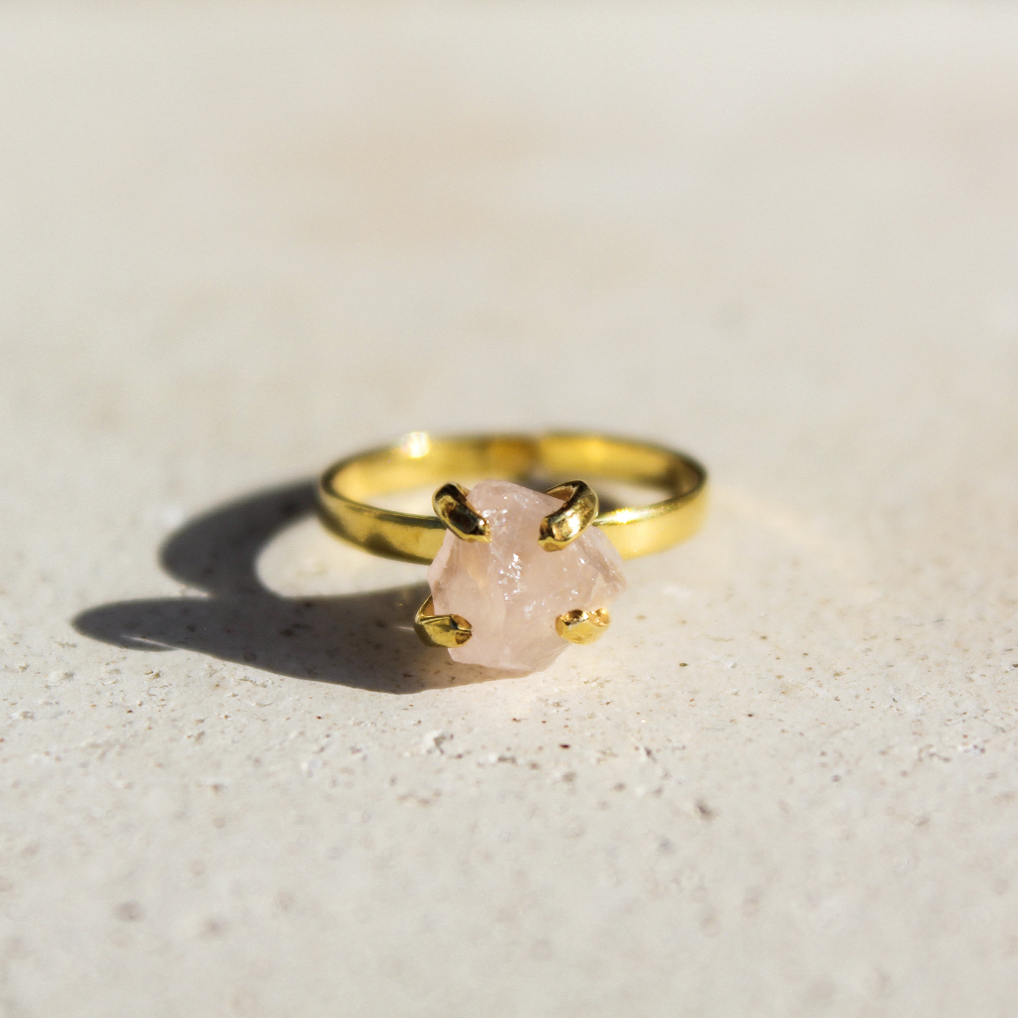 CLASSIC RING - ROSE QUARTZ (GOLD PLATED)