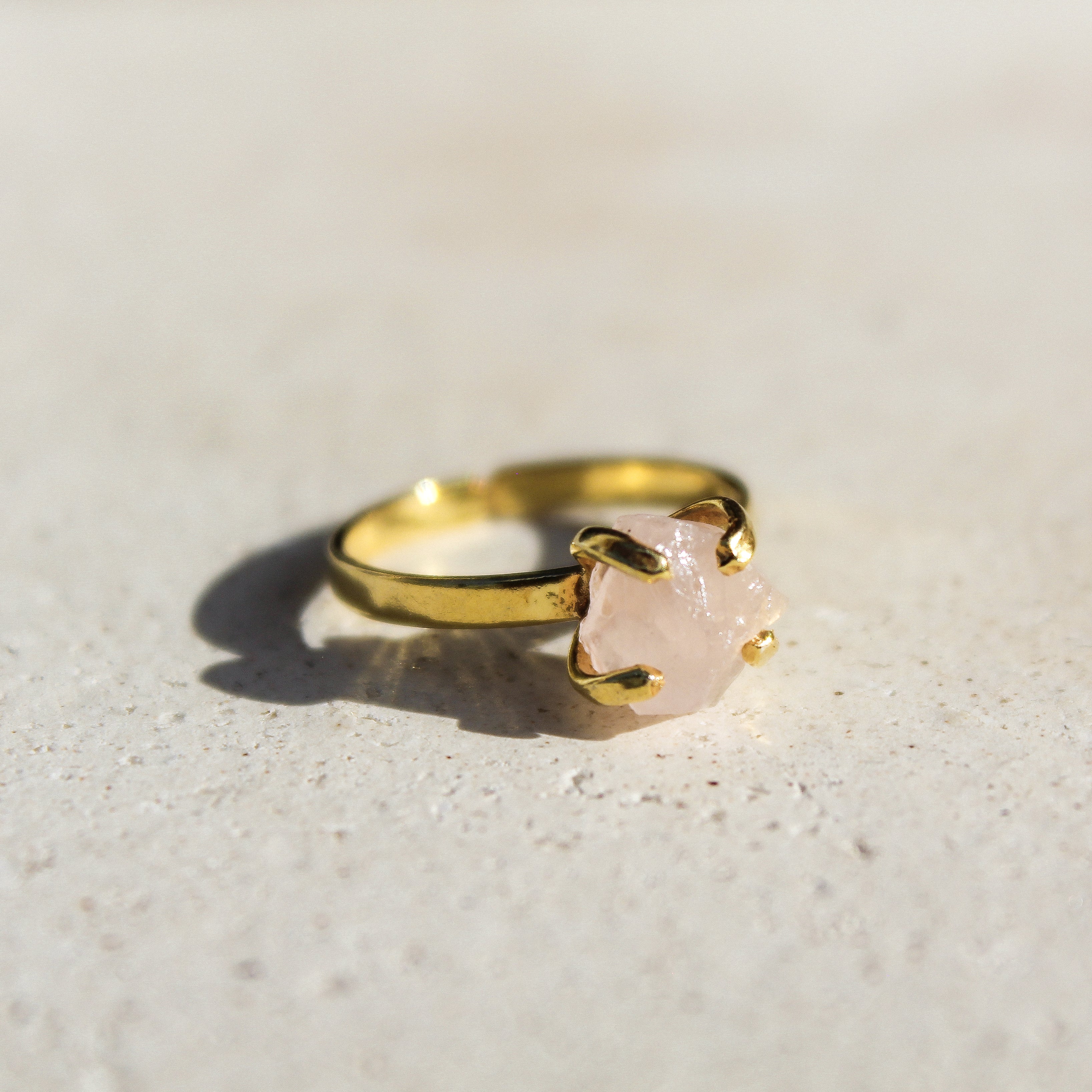 CLASSIC RING - ROSE QUARTZ (GOLD PLATED)