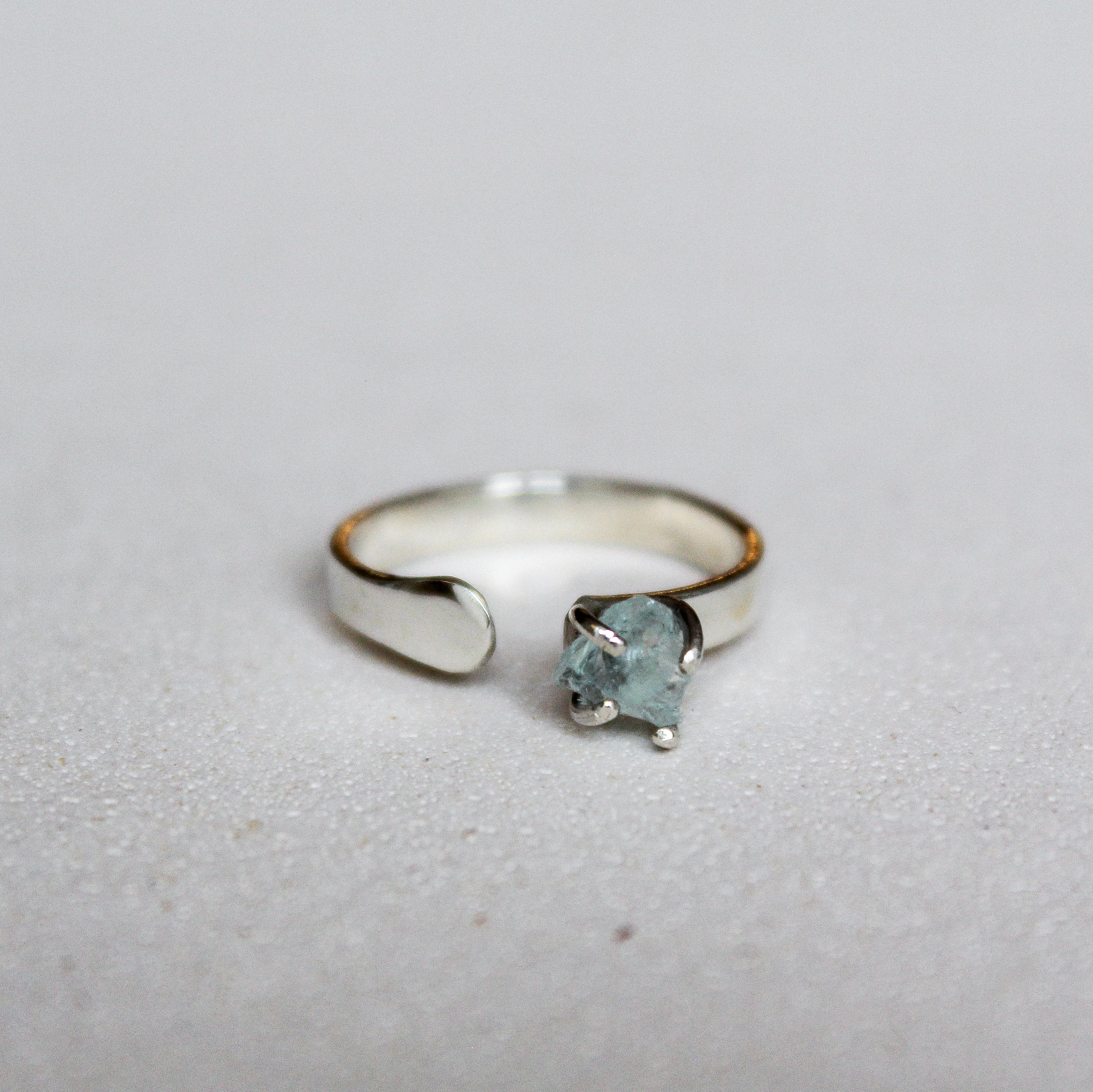 VIDA RING - AQUAMARINE (SILVER)