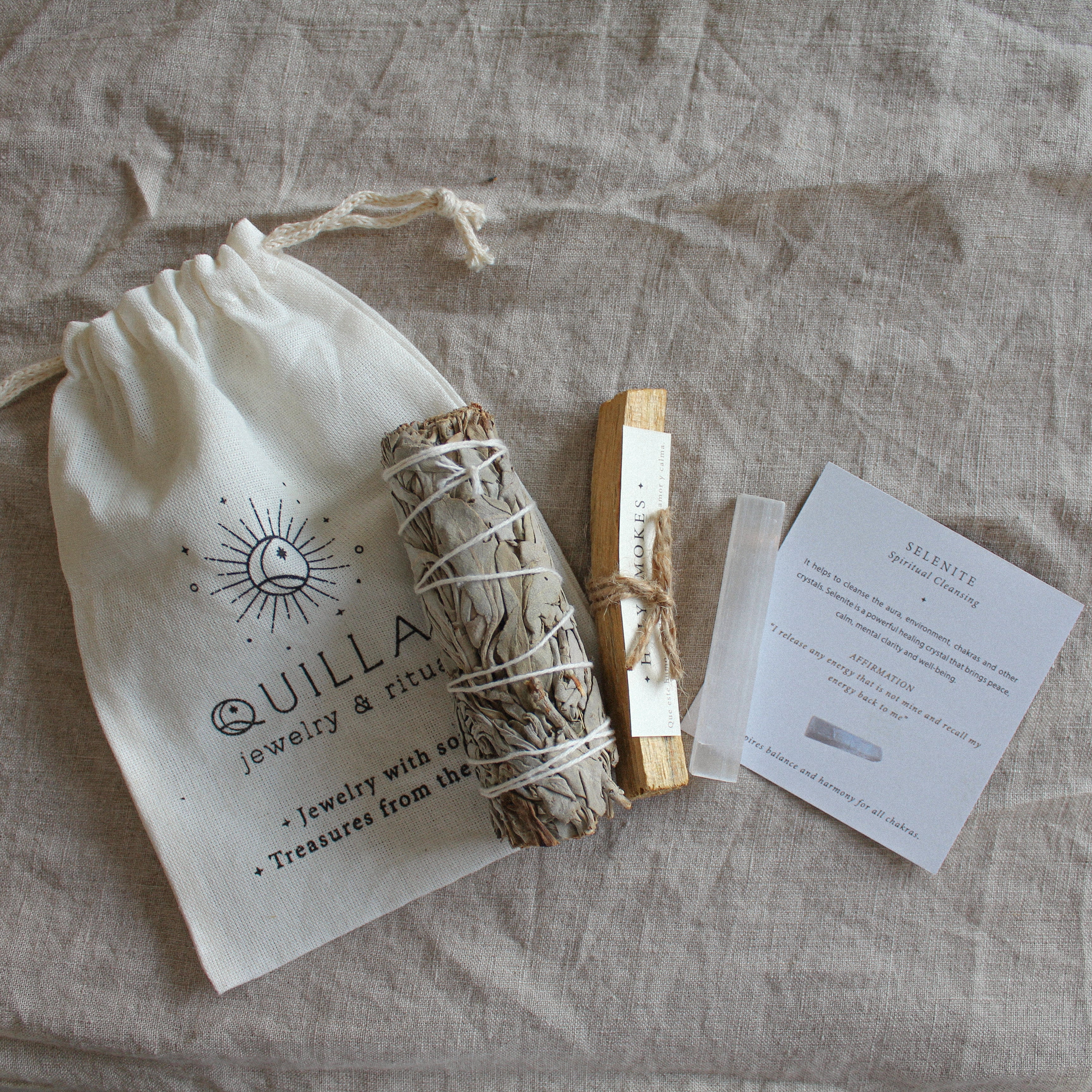 SACRED CLEANSING RITUAL KIT – SELENITE