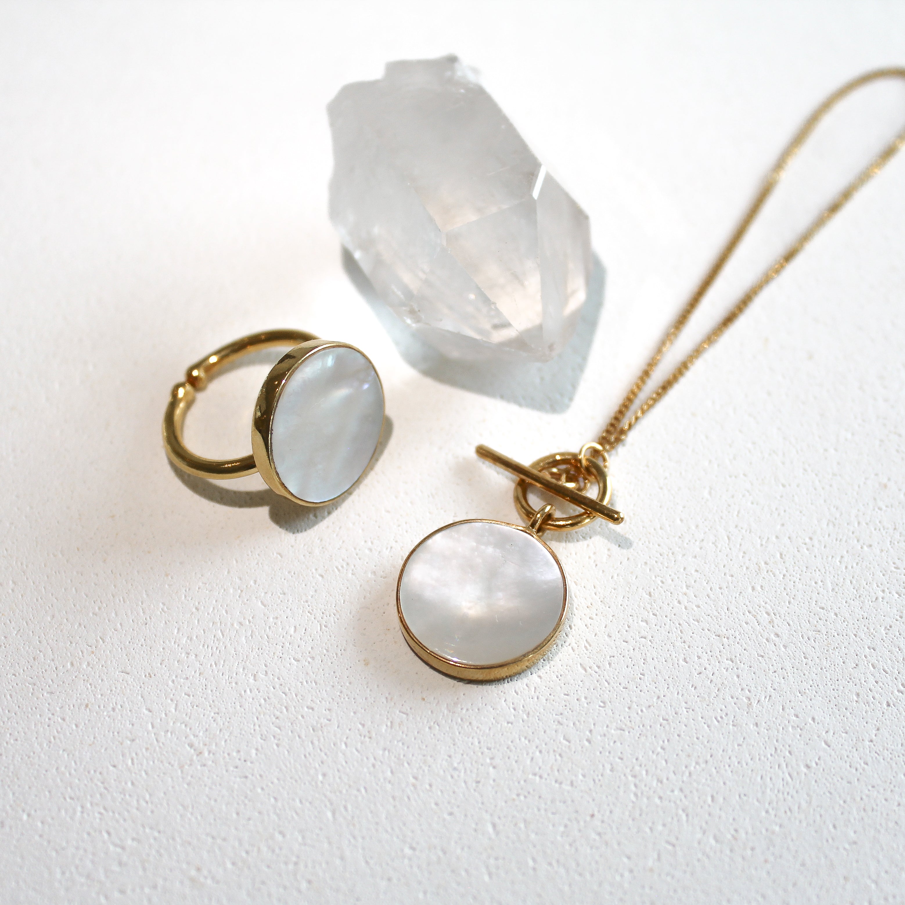 MOTHER MOON RING - MOTHER OF PEARL