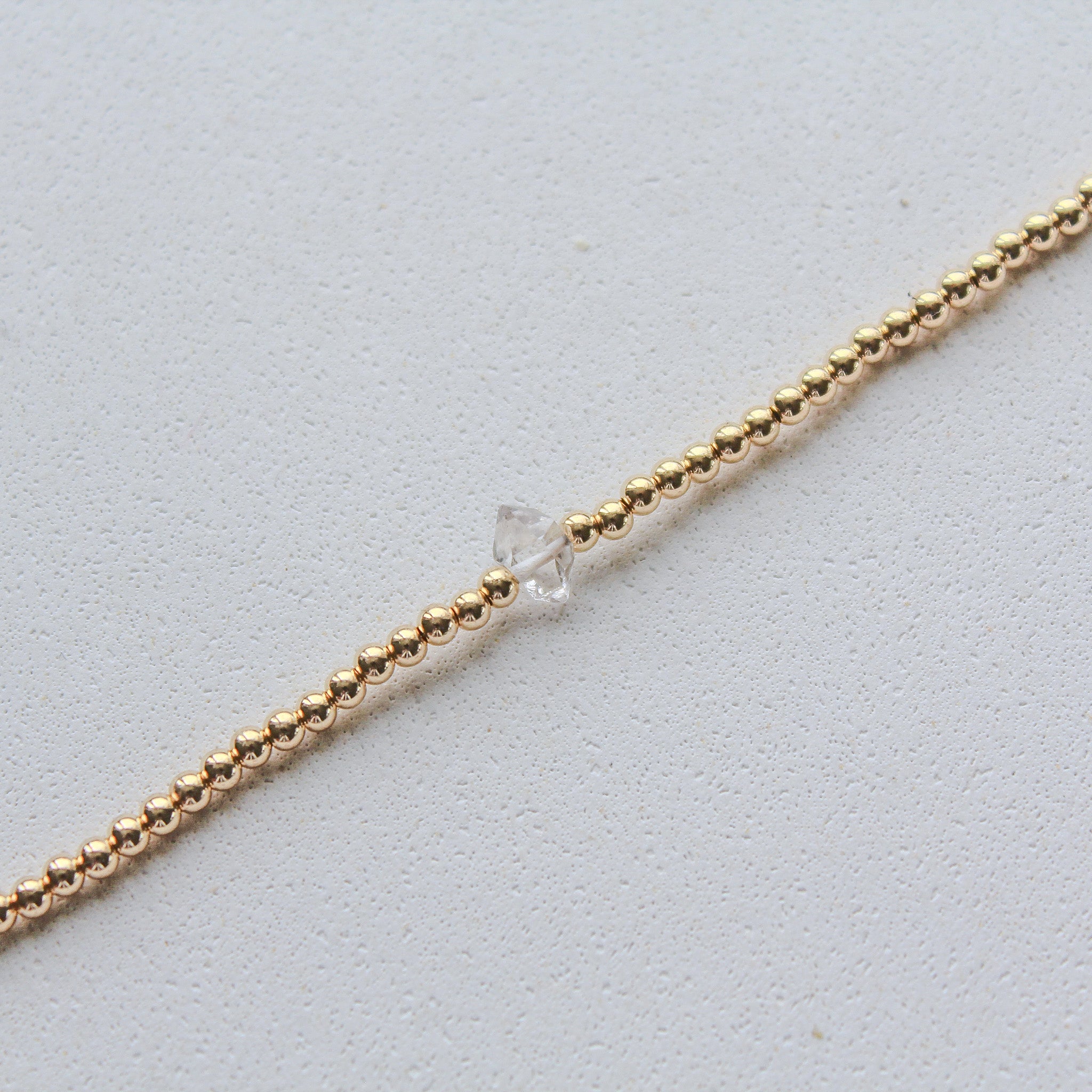 BOLD BEADS - HERKIMER (GOLD-FILLED)