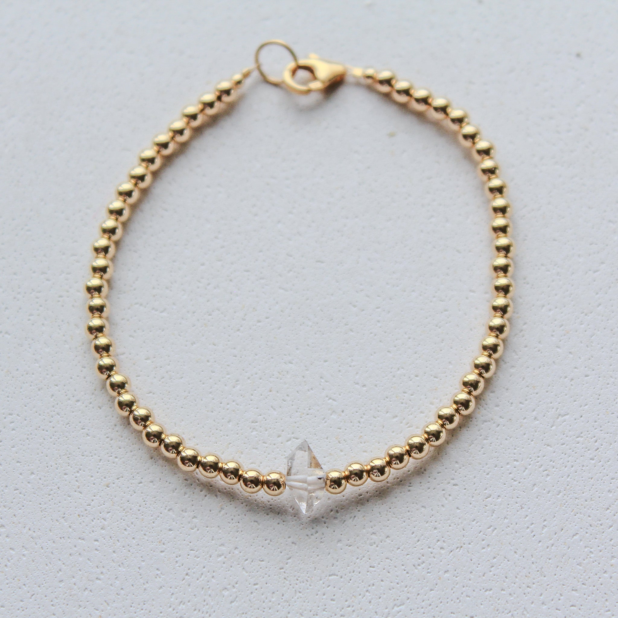 BOLD BEADS - HERKIMER (GOLD-FILLED)