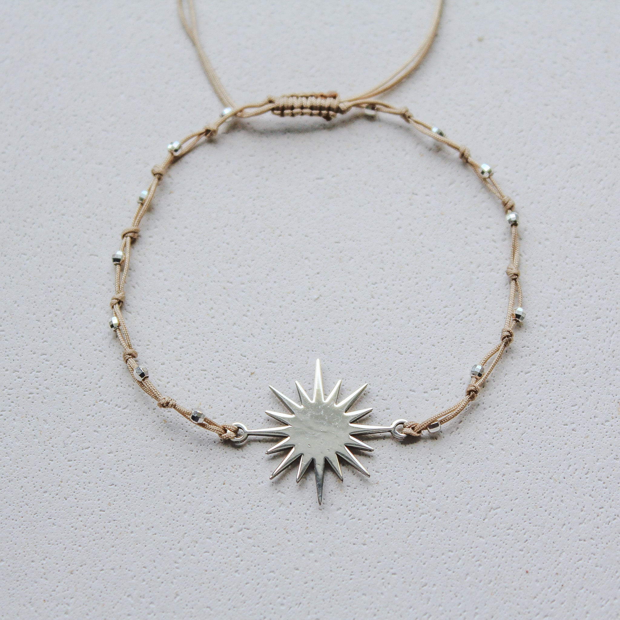 SOLEIL ANKLET - BEIGE (SILVER)