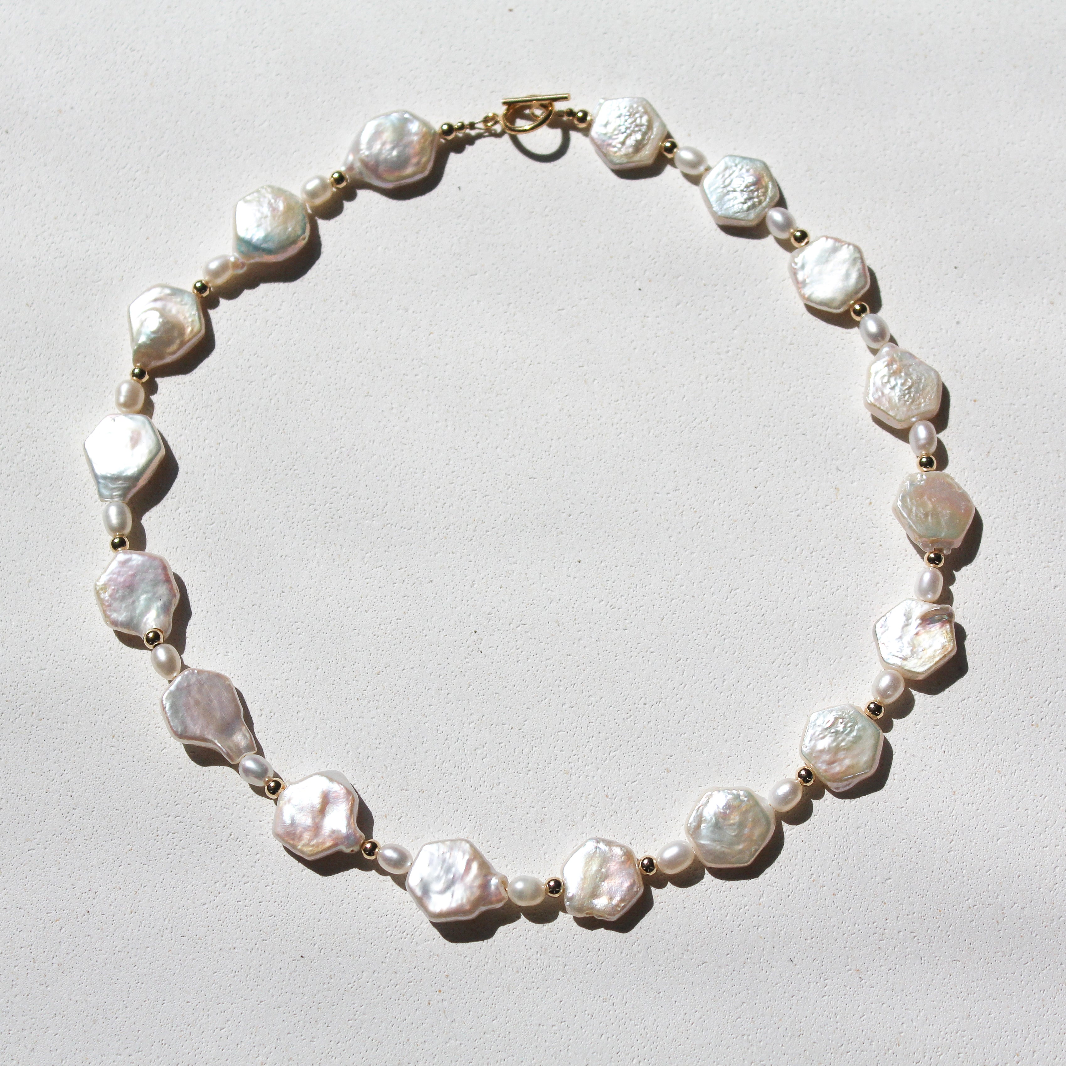 GODDESS CHOKER - FRESHWATER PEARL (GOLDFILLED)