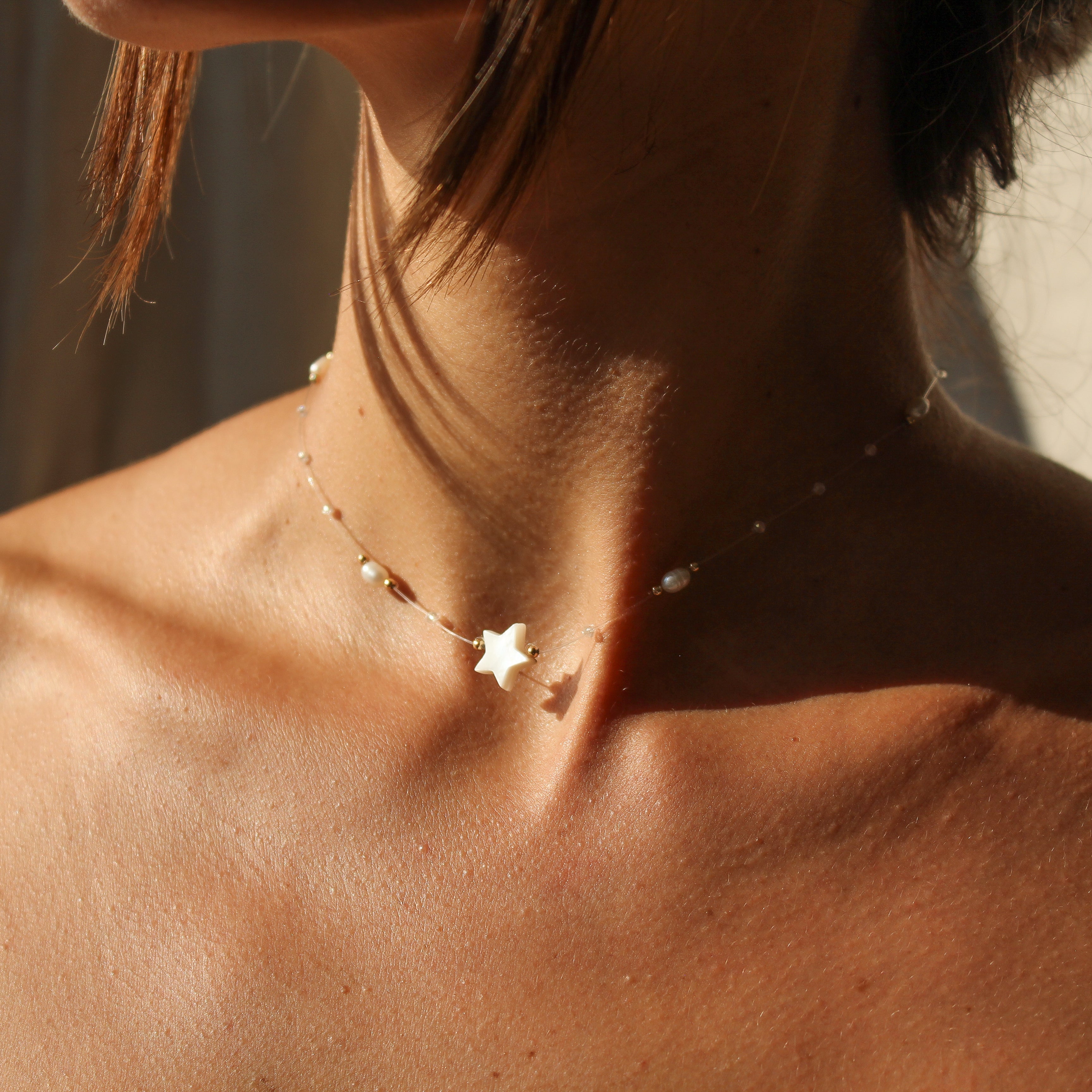 OCEAN FAIRY - MOTHER OF PEARL & PEARLS (GOLD-FILLED)