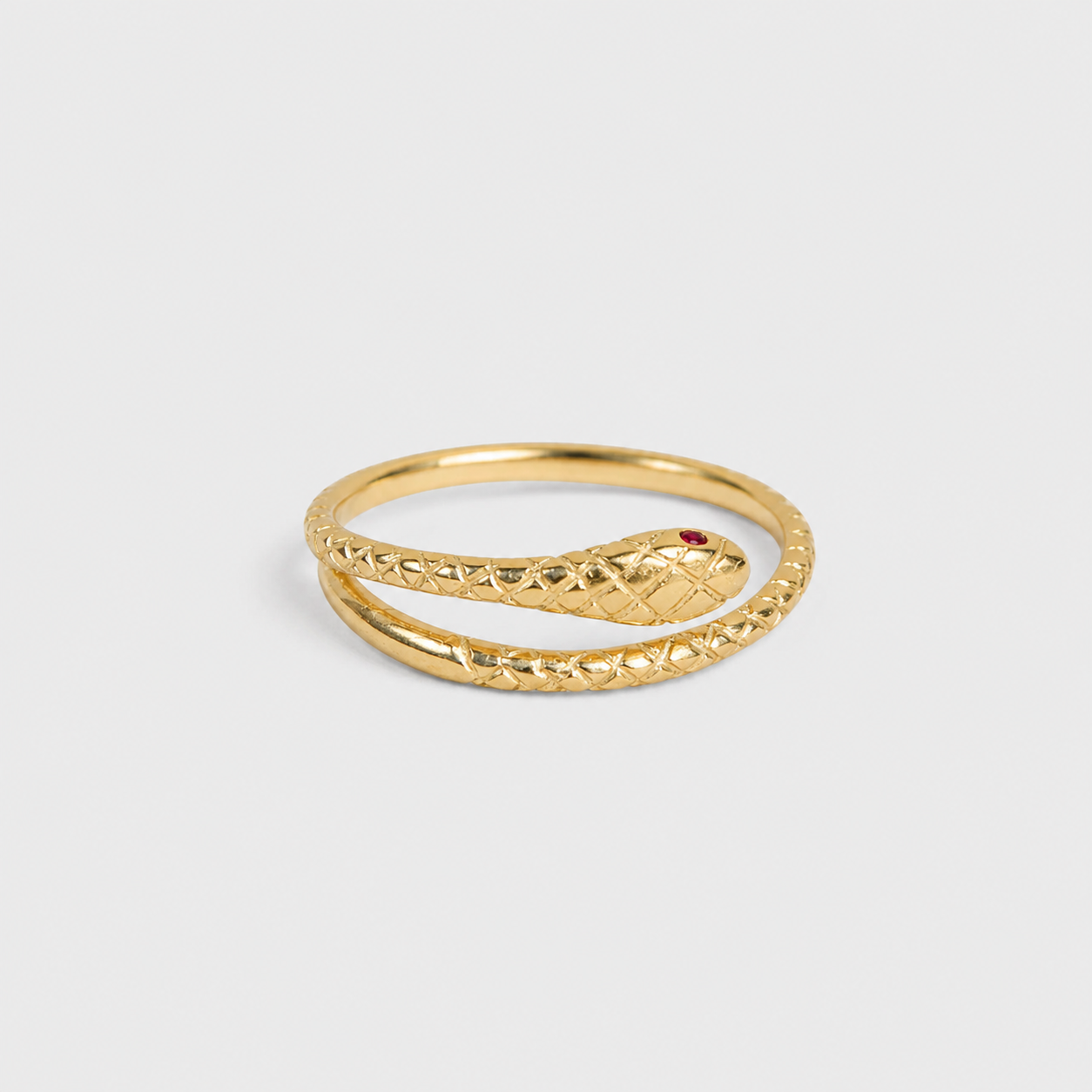 KUNDALINI RING - RED EYES (solid gold 18k)