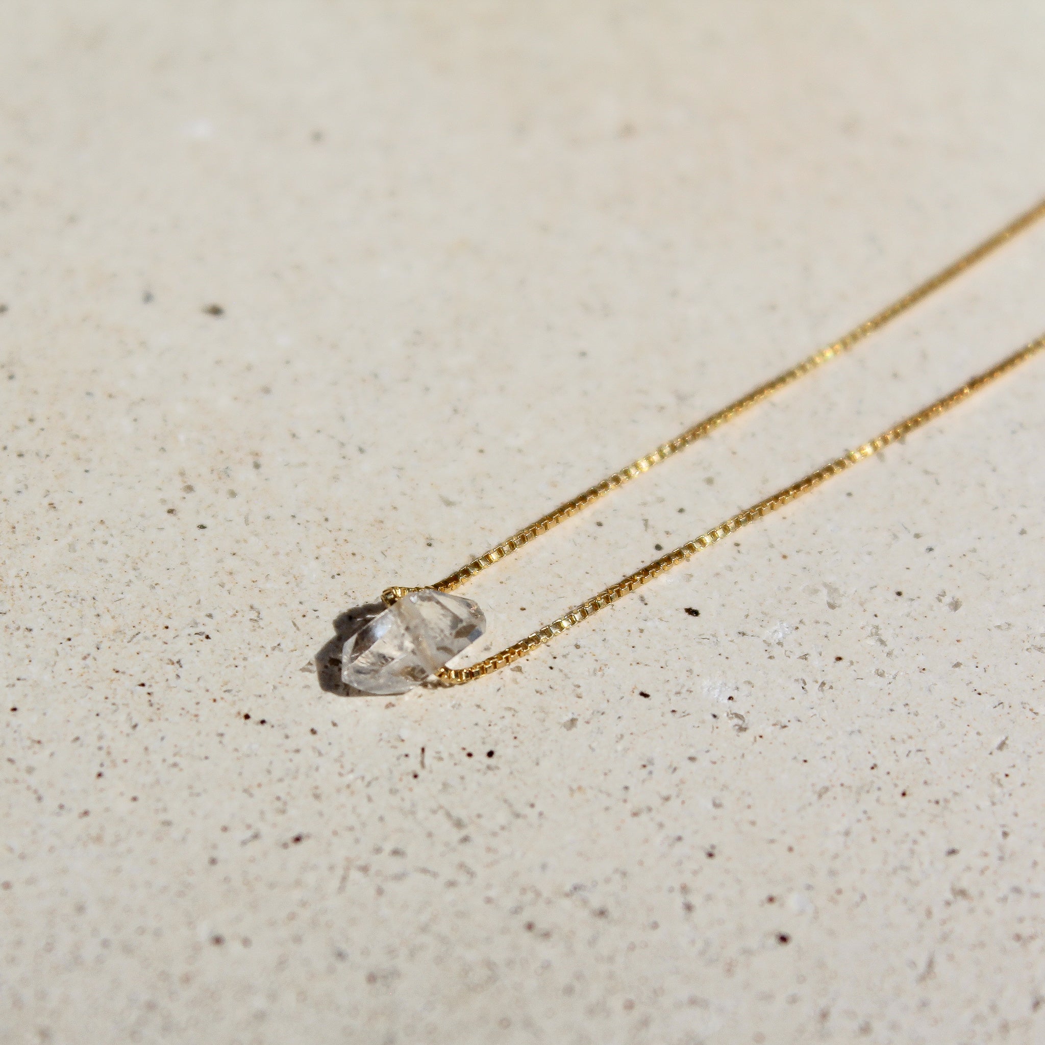 LITTLE TOTEM NECKLACE - HERKIMER (GOLD PLATED)