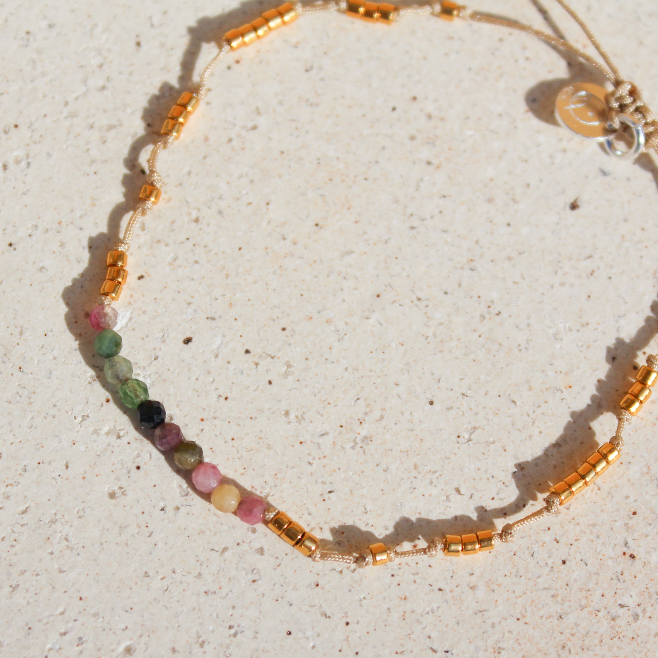 RAINBOW BRACELET - MULTICOLOR TOURMALINE BEADS