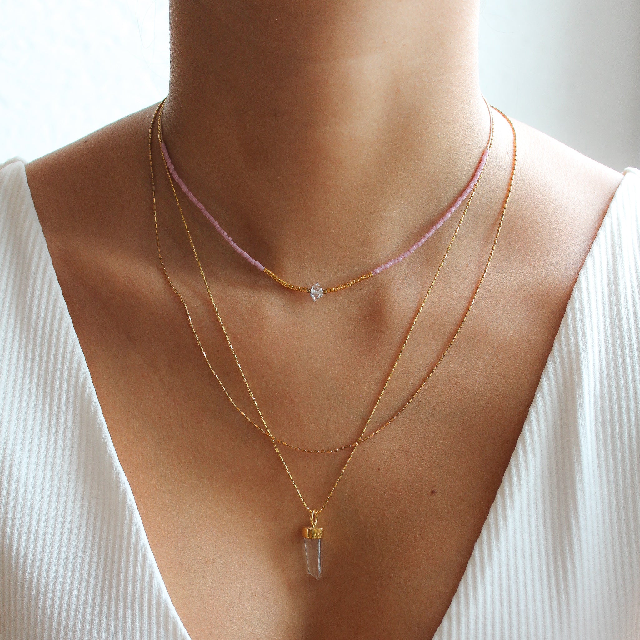 PINK MIYUKI CHOKER - HERKIMER