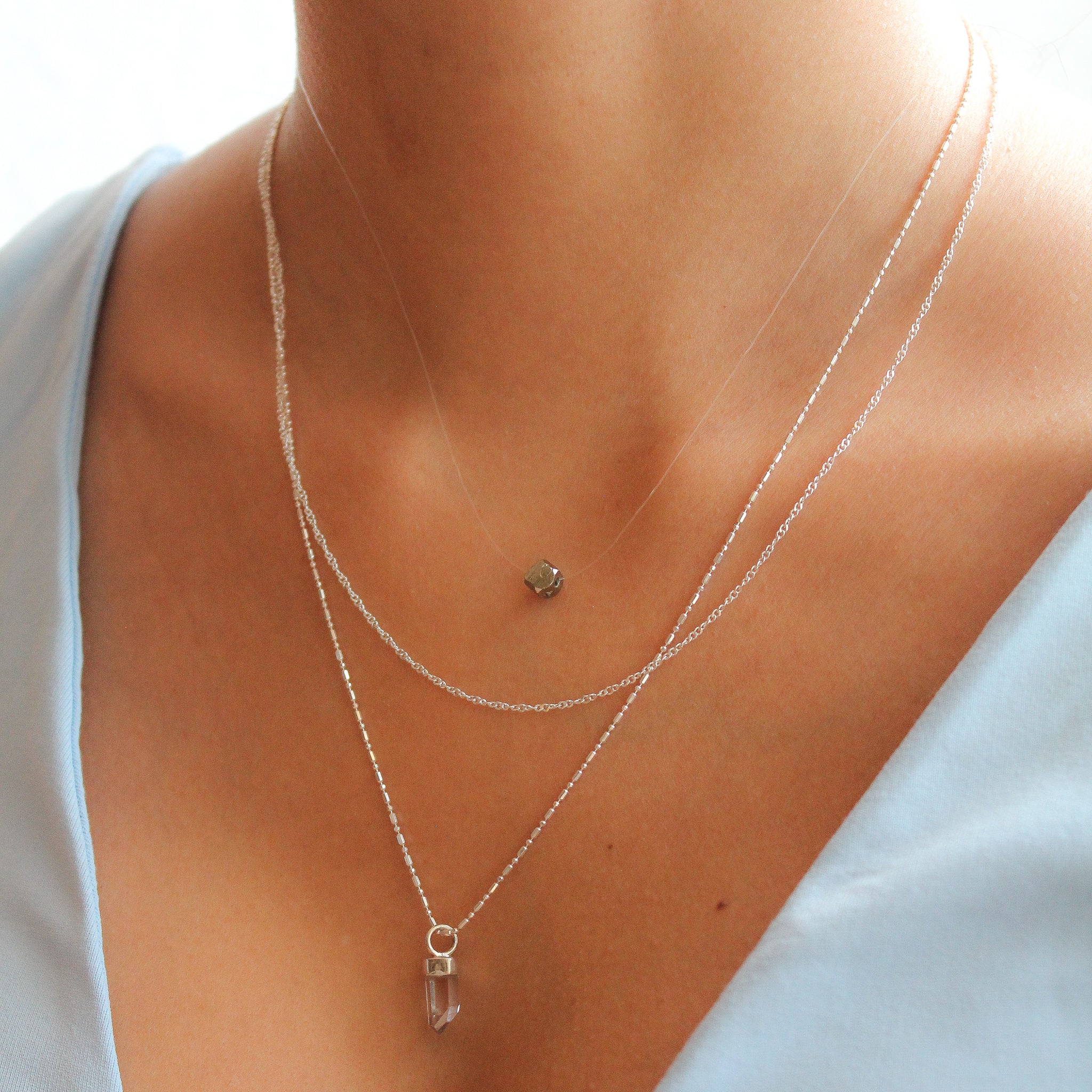 INVISIBLE NECKLACE - PYRITE