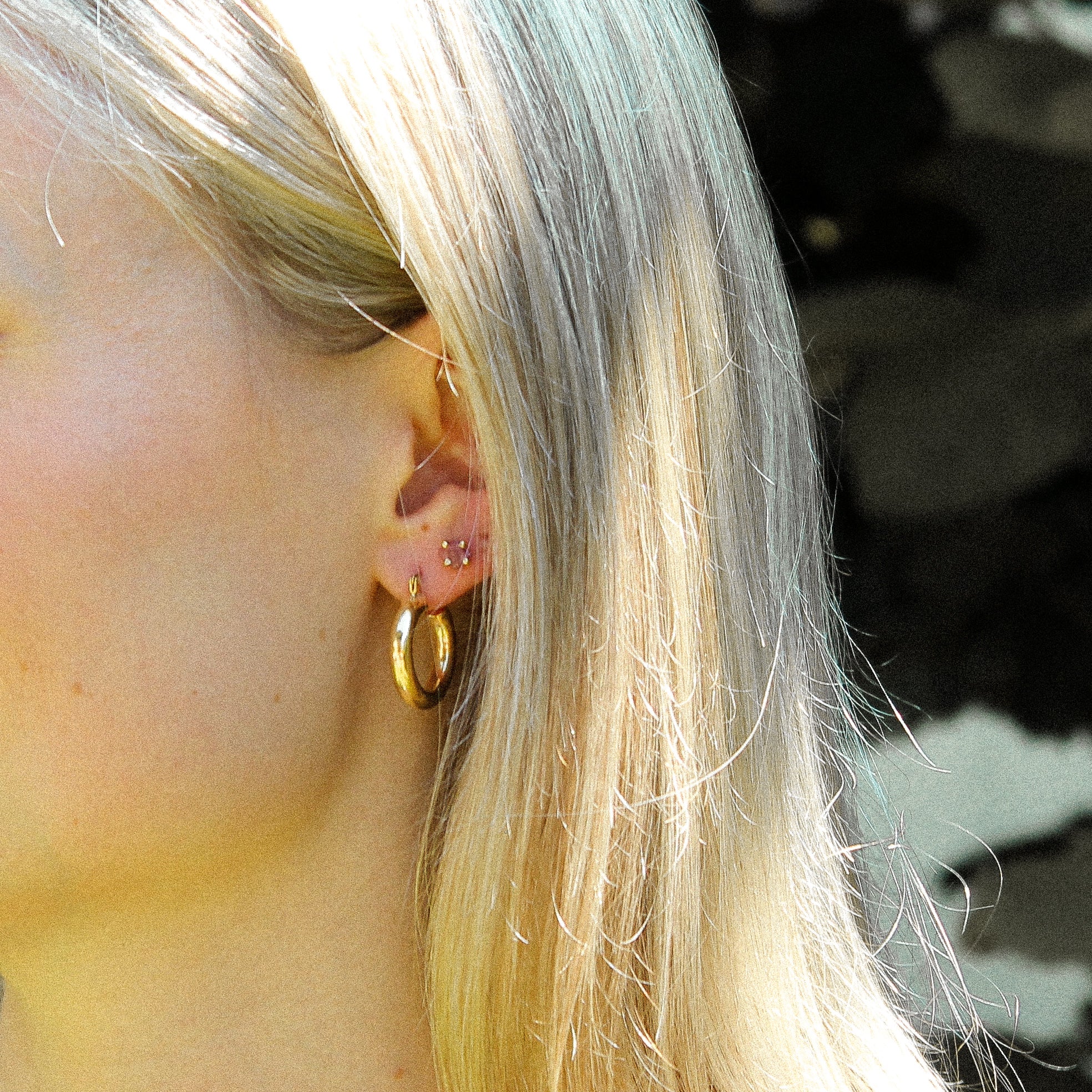 CHUNKY HOOPS (GOLD PLATED)