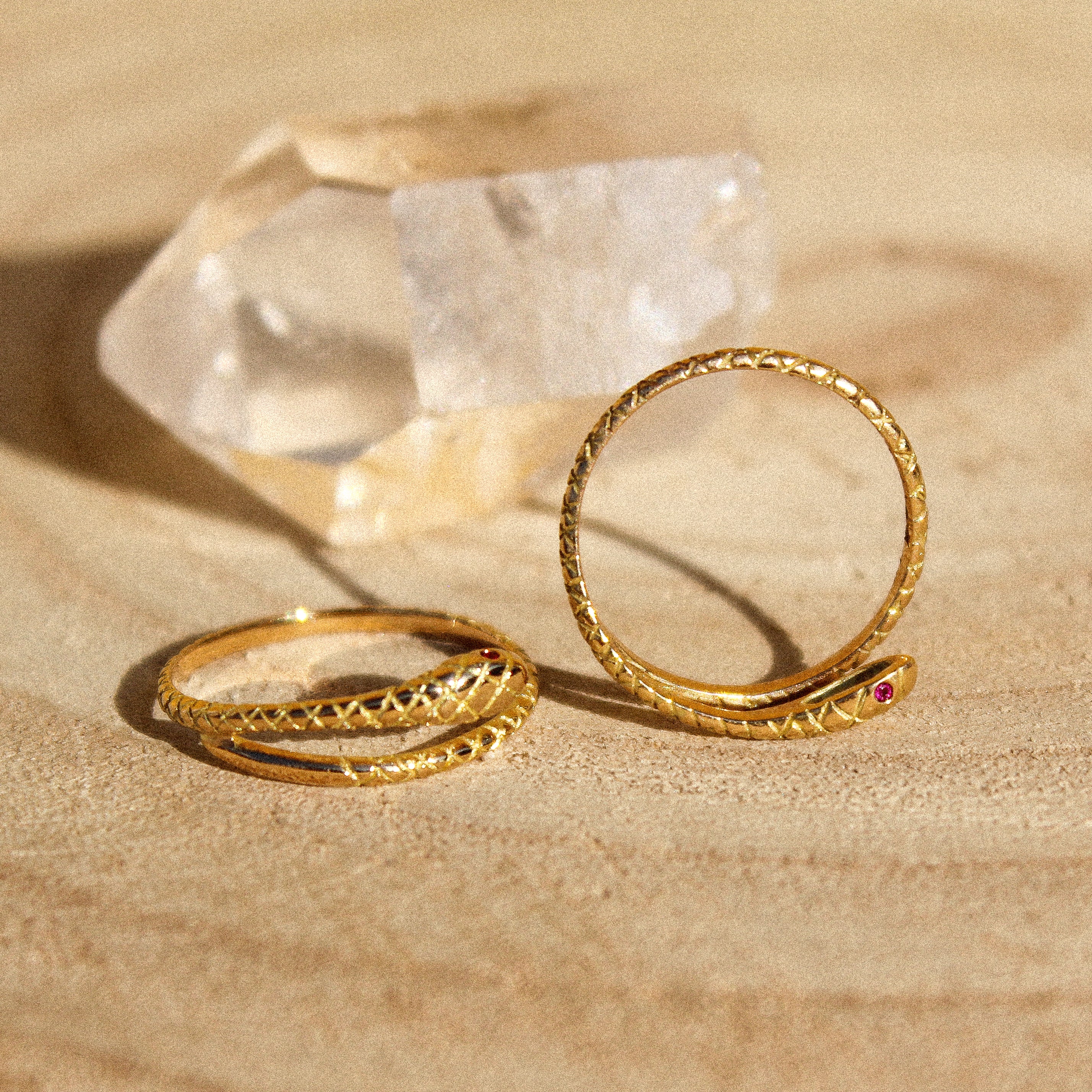 KUNDALINI RING - RED EYES (solid gold 18k)