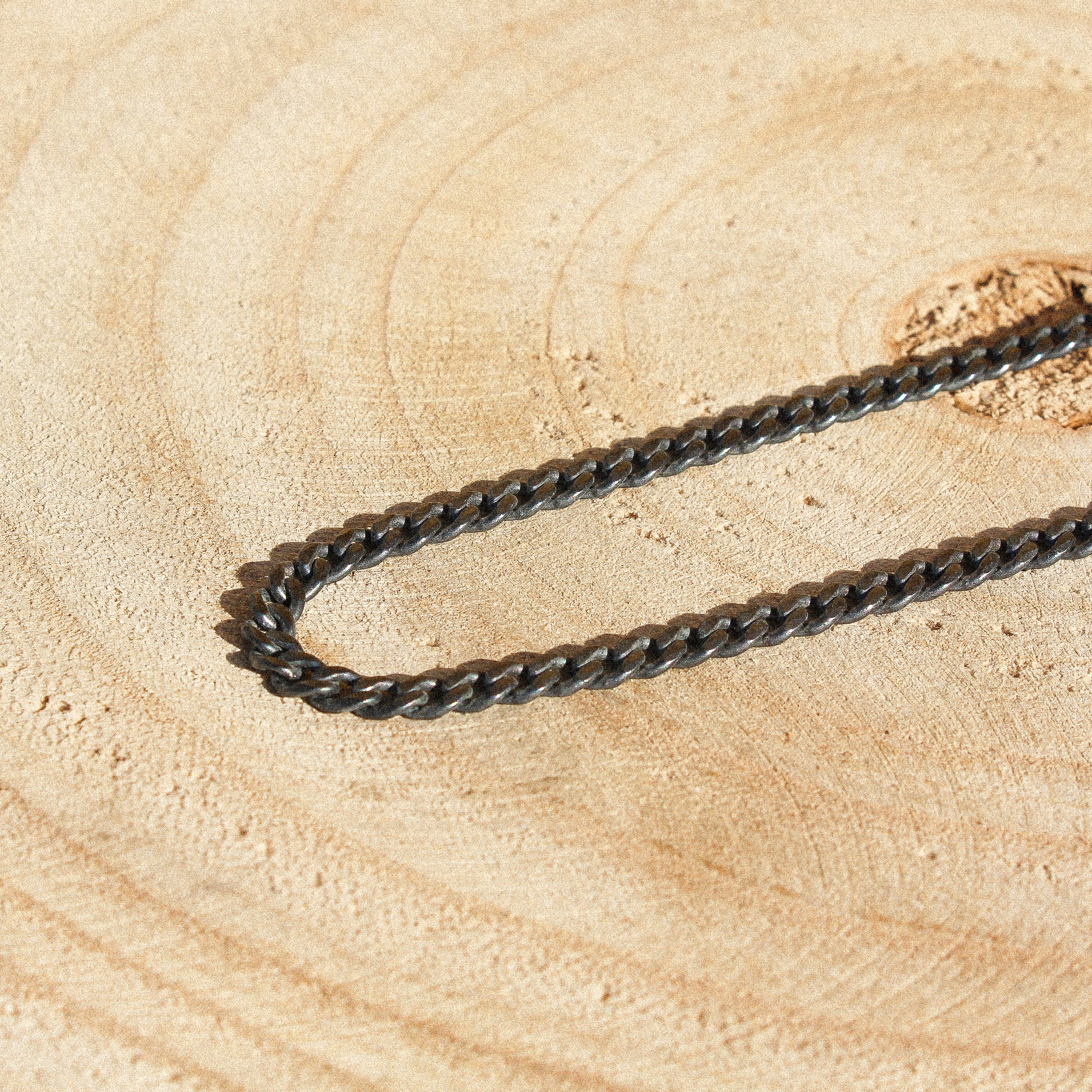 CHUNKY CHAIN (BURNED SILVER)