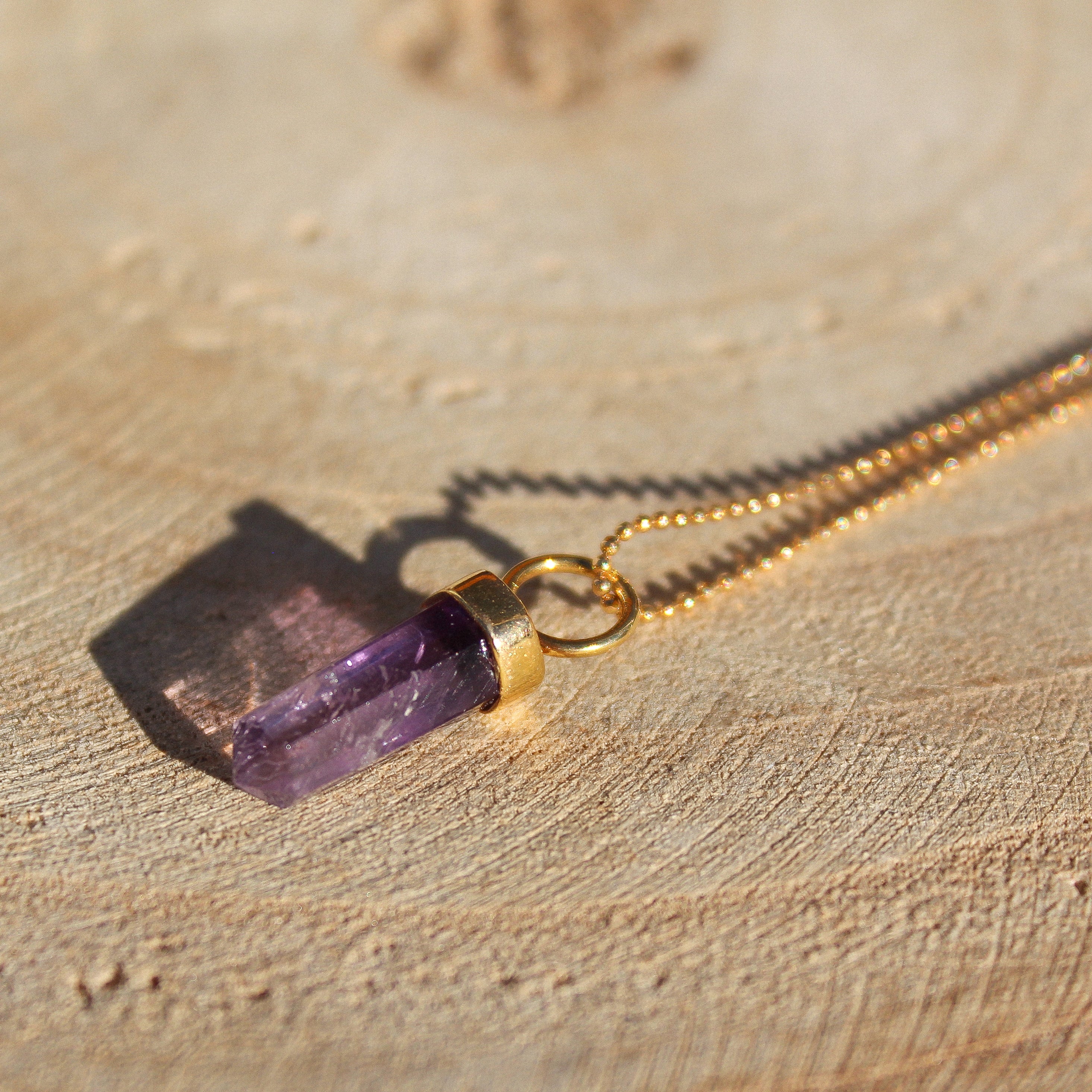 MINI PENDULUM - AMETHYST (GOLD PLATED)
