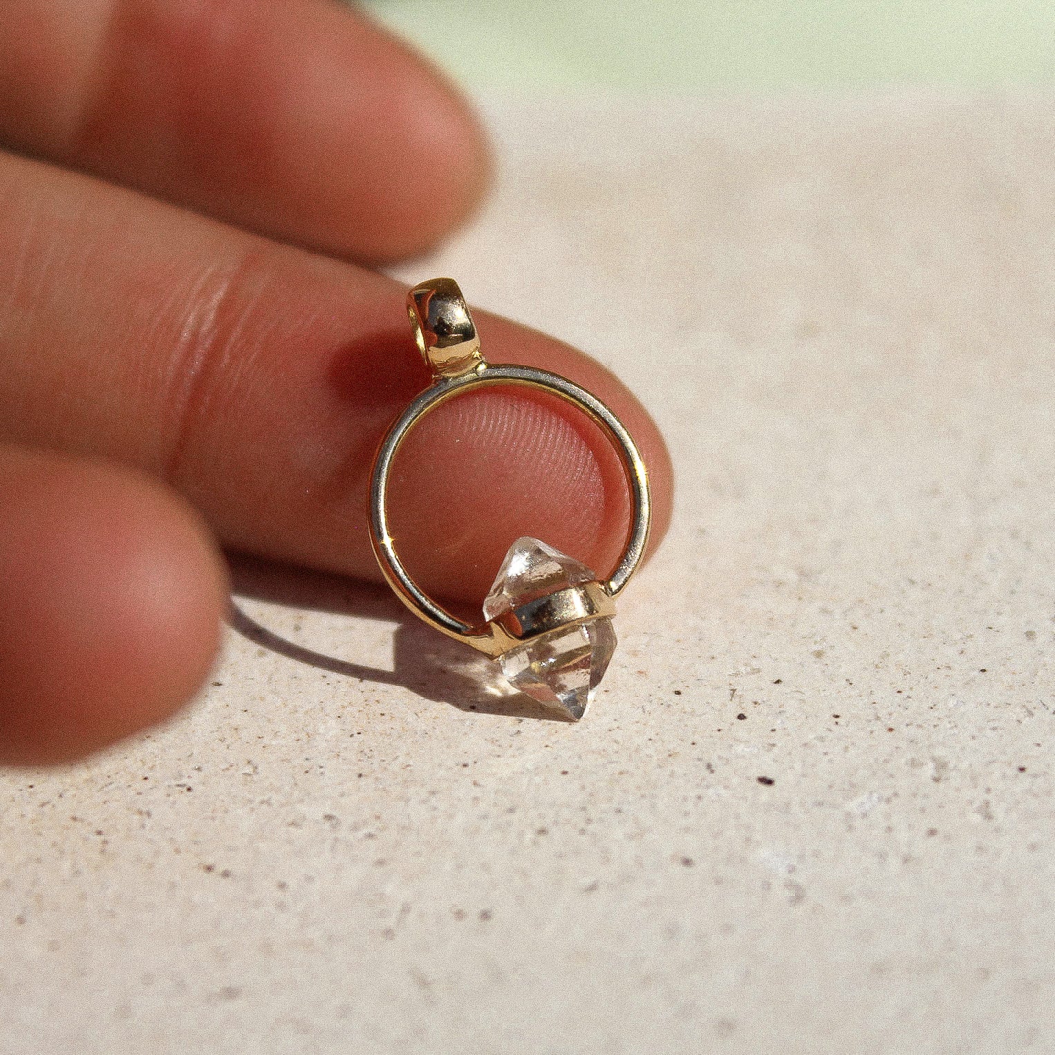 VIDA CHARM - HERKIMER (SOLID GOLD 18K)