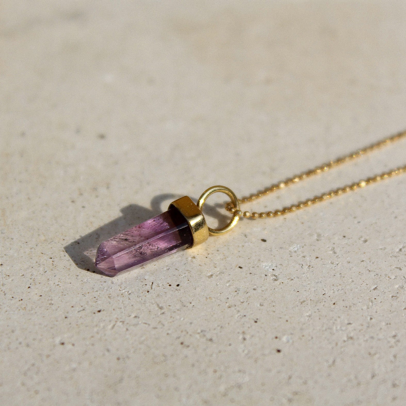 MINI PENDULUM - AMETHYST (GOLD PLATED)