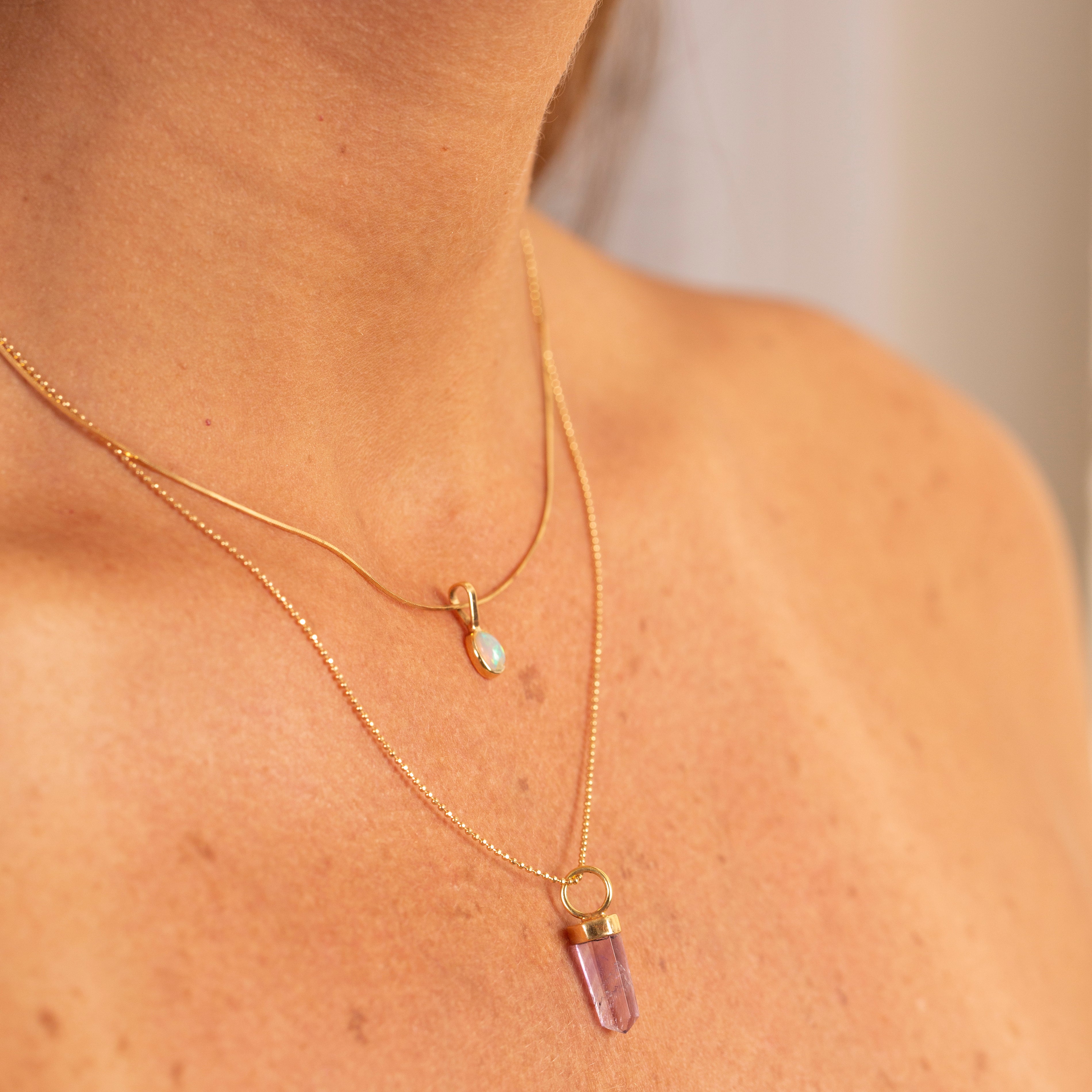 MINI PENDULUM - AMETHYST (GOLD PLATED)