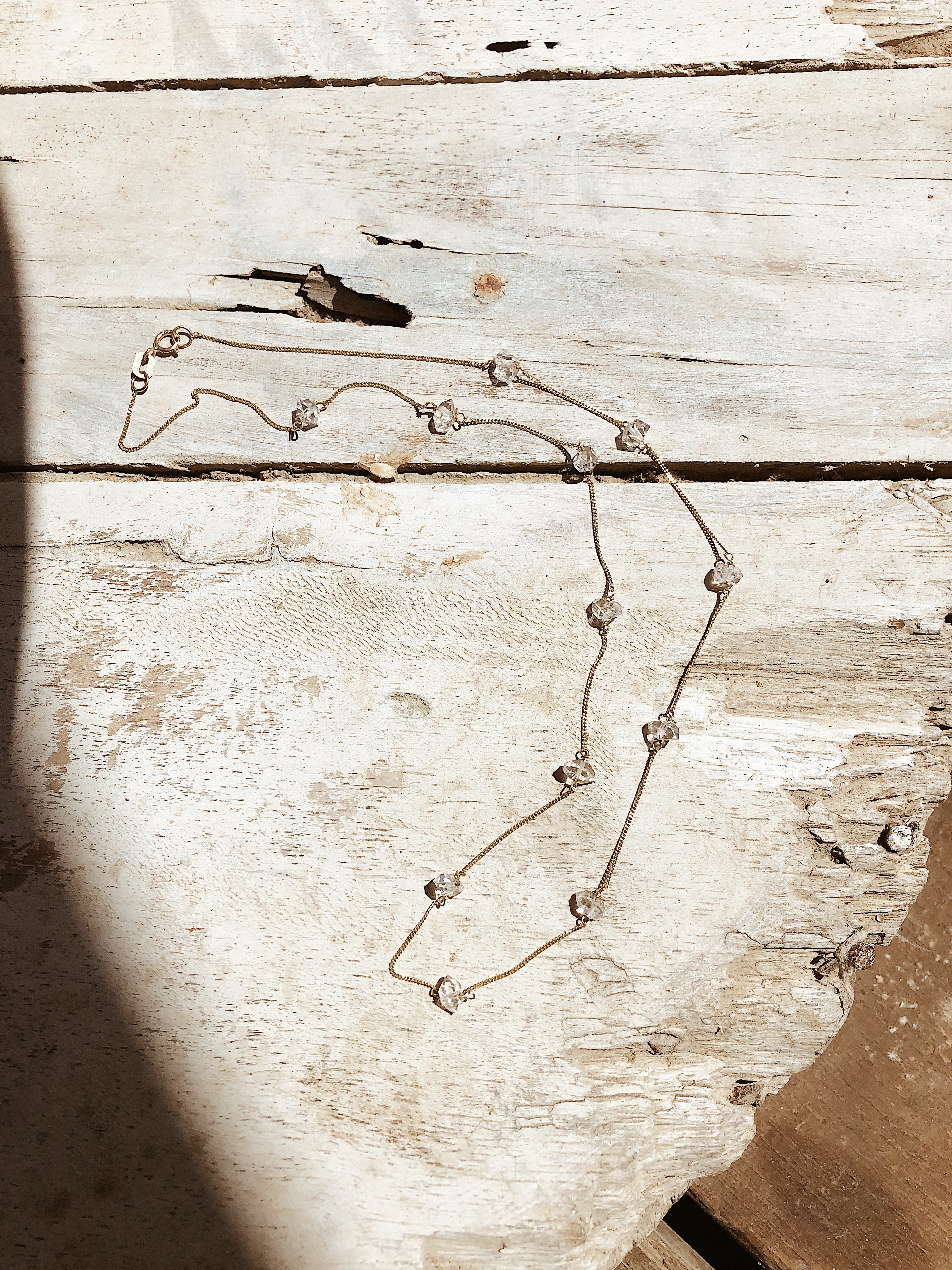 STARDUST NECKLACE - HERKIMER (SOLID GOLD)