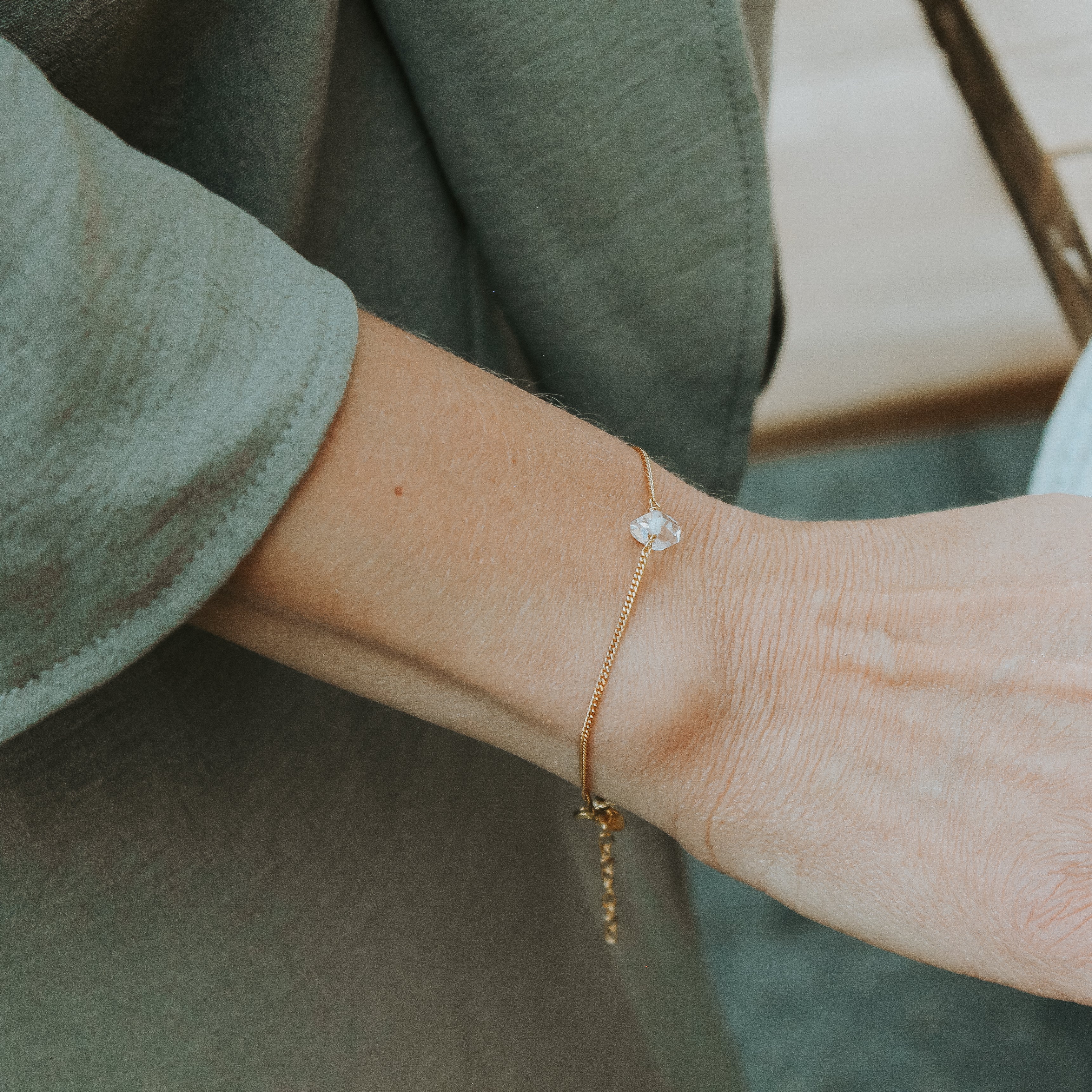 MAGIC BRACELET - HERKIMER (GOLD PLATED)