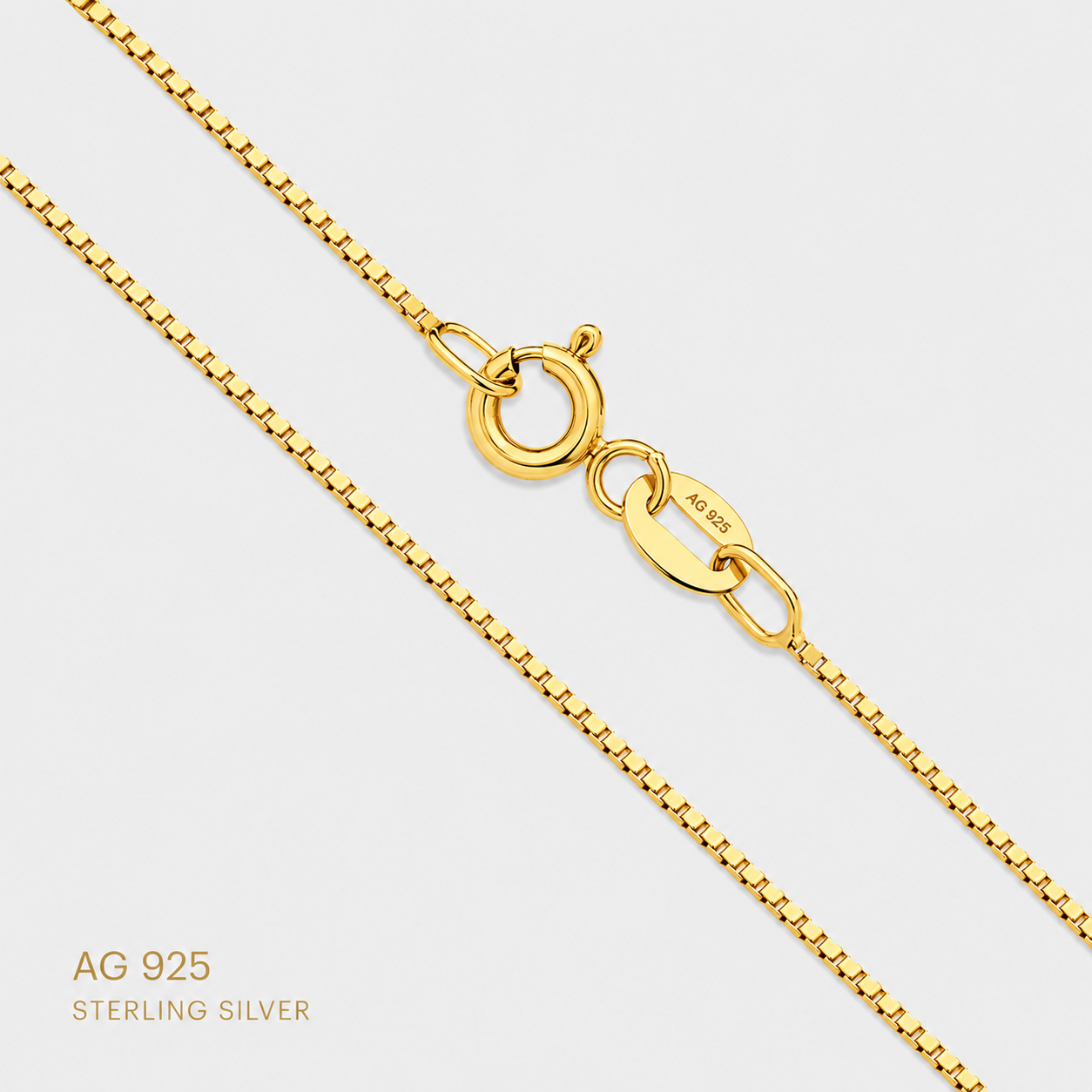 TINY BOX CHAIN (GOLD-PLATED)
